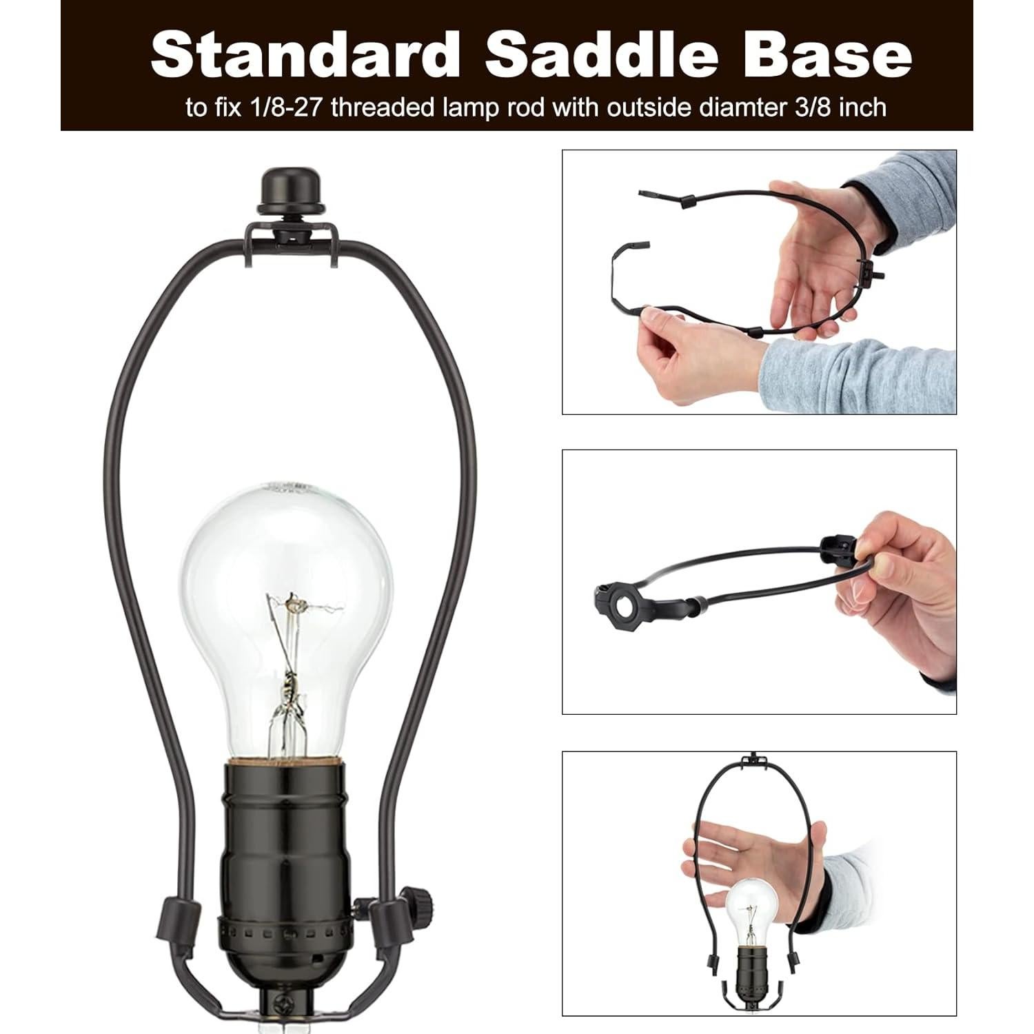 Soporte de Pantalla de Lámpara Qc 20.32 cm Bronce 2 Piezas