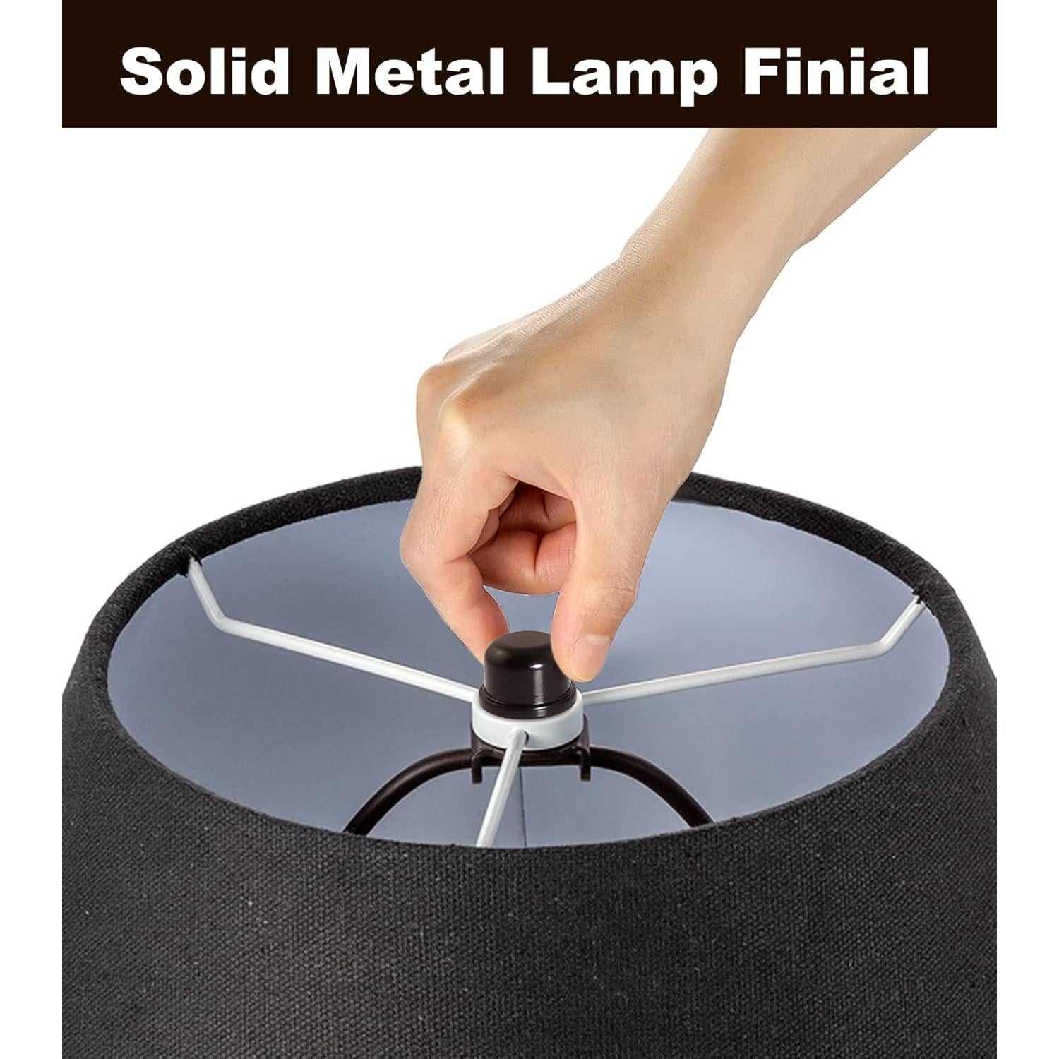 Soporte de Pantalla de Lámpara Qc 20.32 cm Bronce 2 Piezas