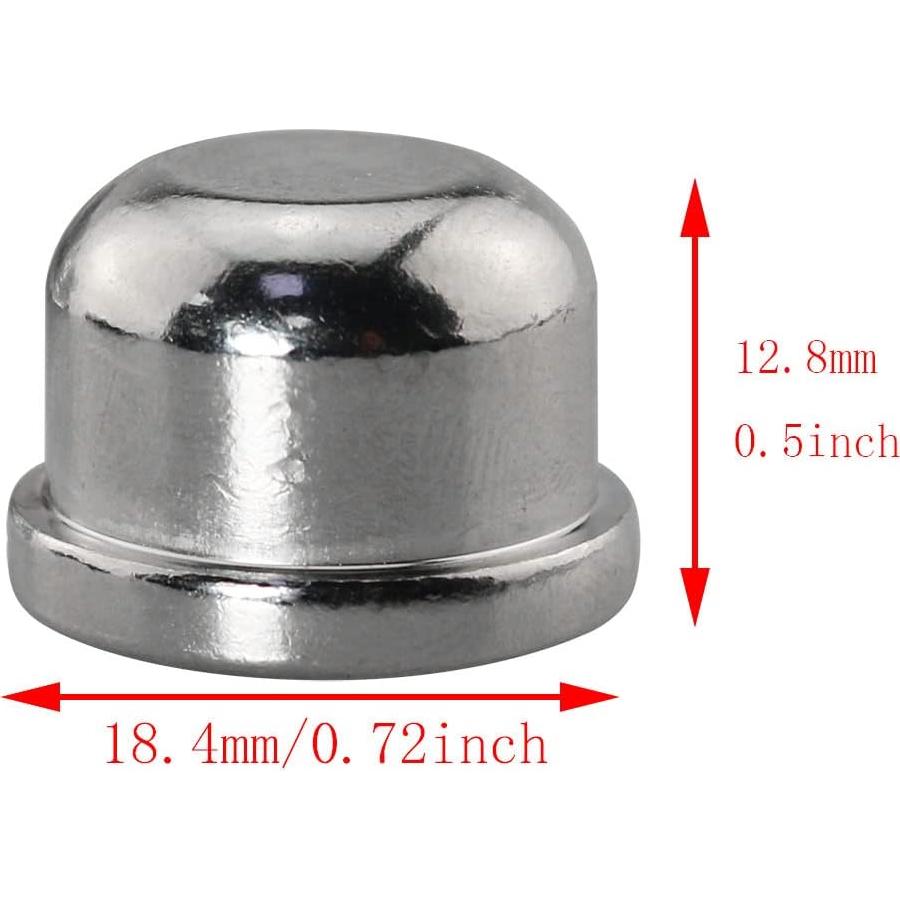 2 Tapas de Remate de Lámpara Sólidas DGBRSM Plata 7.69cm