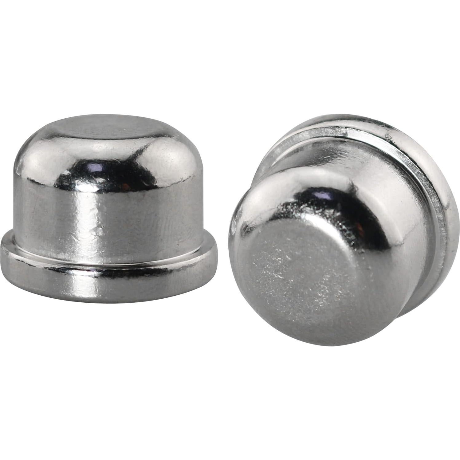 2 Tapas de Remate de Lámpara Sólidas DGBRSM Plata 7.69cm