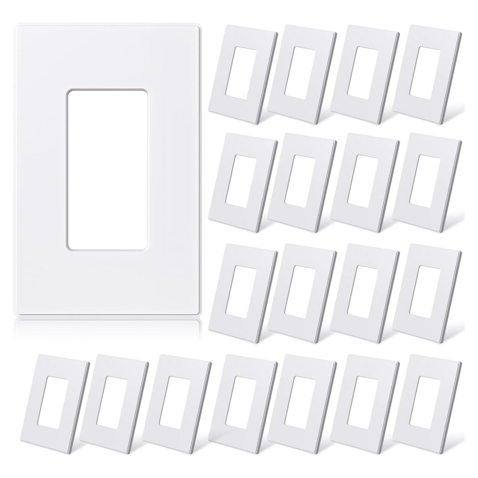 Placas de Pared Decorativas Sin Tornillos ELEGRP 1 Gang 20 Unidades