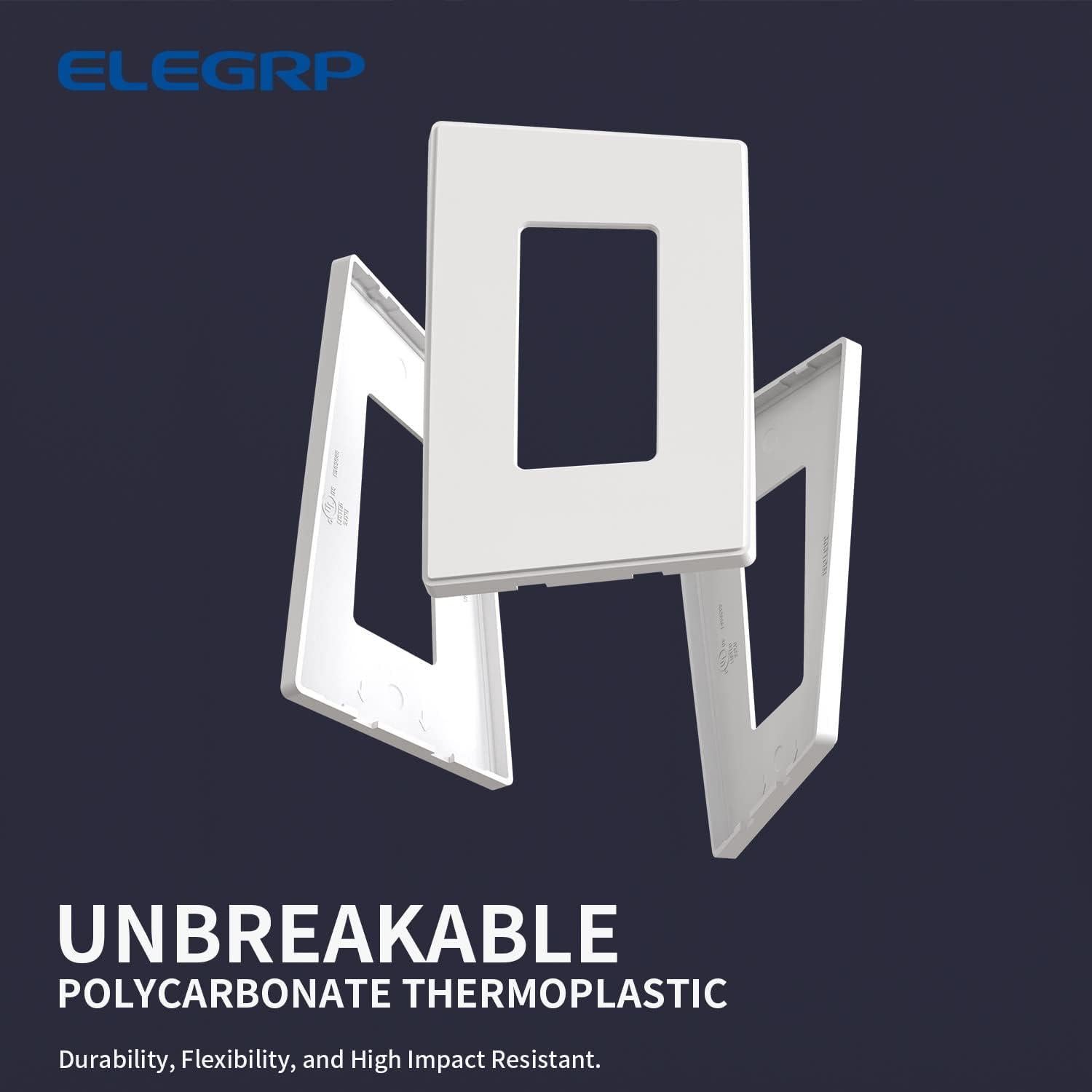 Placas de Pared Decorativas Sin Tornillos ELEGRP 1 Gang 20 Unidades