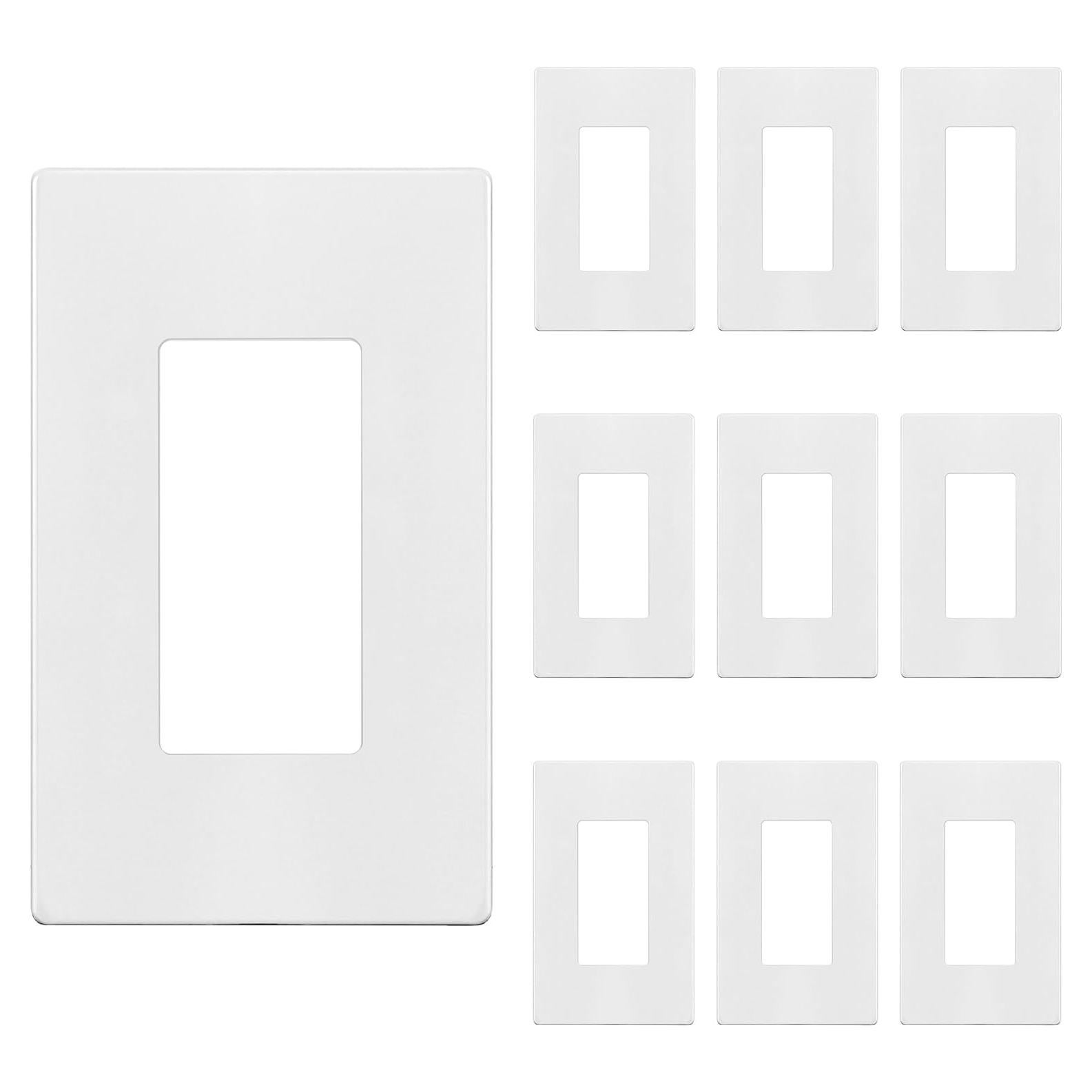 Cubierta de Enchufe Segura para Niños ENERLITES 1-Gang Blanca 10 Pcs