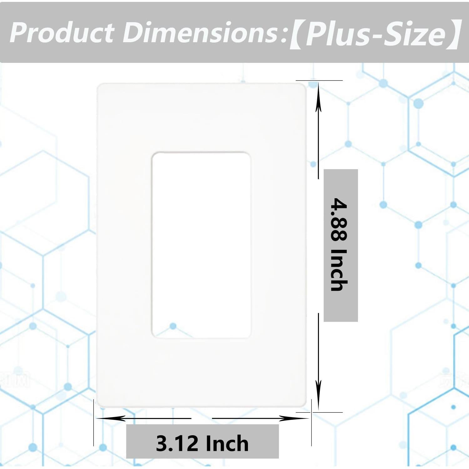 Placa de Pared Sin Tornillos WokHok 1 Gang 2 Piezas Blanco