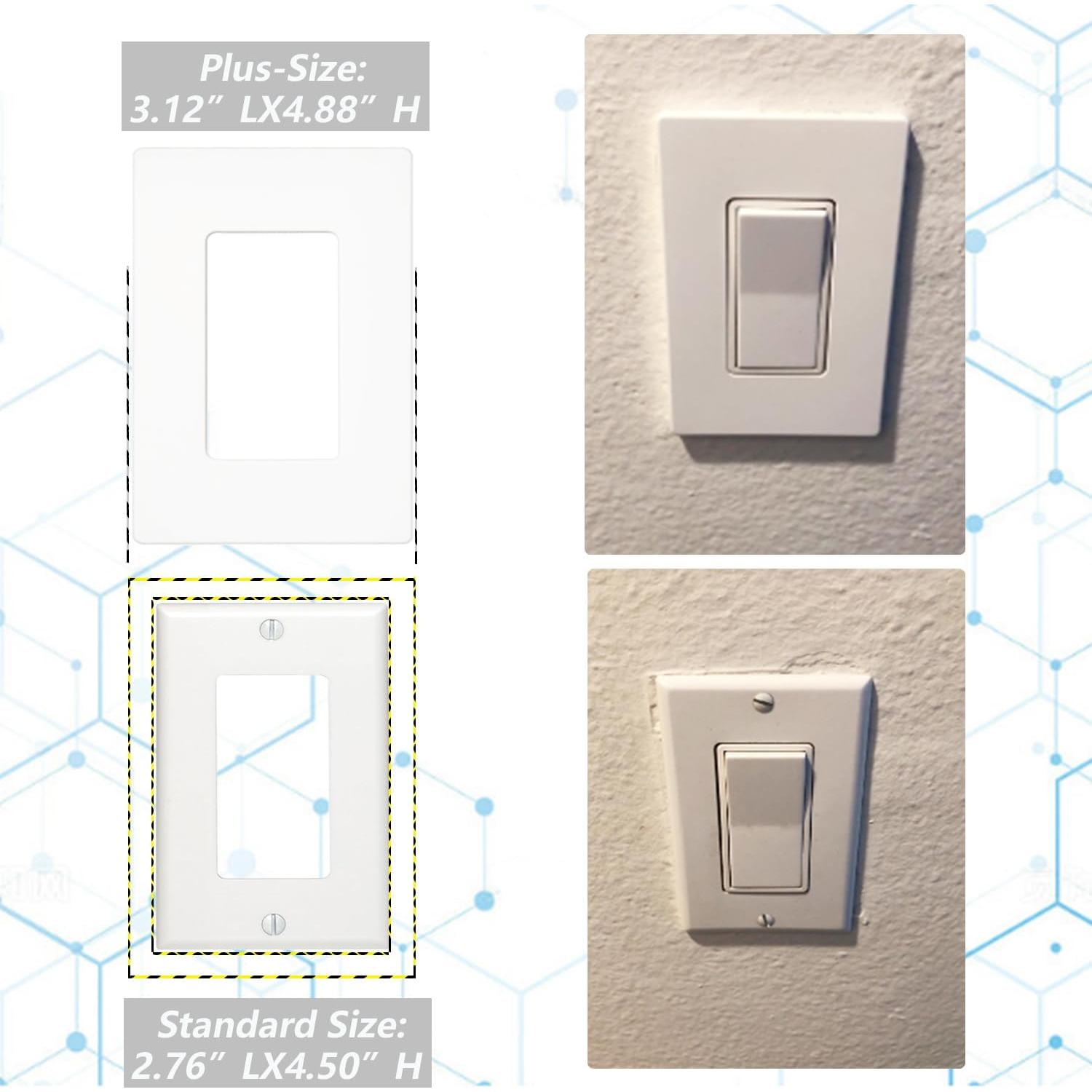Placa de Pared Sin Tornillos WokHok 1 Gang 2 Piezas Blanco