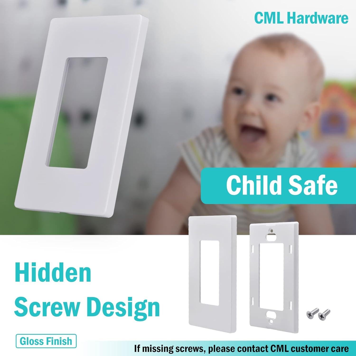 Placas de Pared Sin Tornillos CML 8 Unidades Blanco 7.39x11.88cm