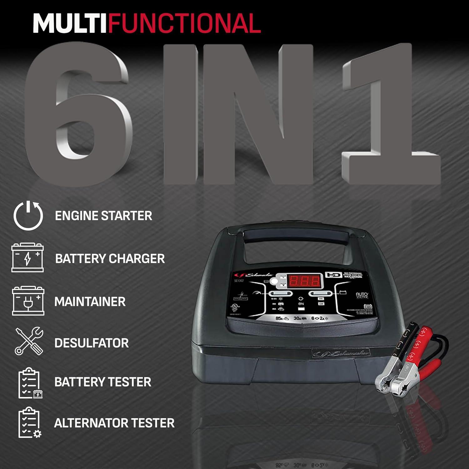 Cargador y Arrancador Schumacher SC1362 85A 6V/12V Automático