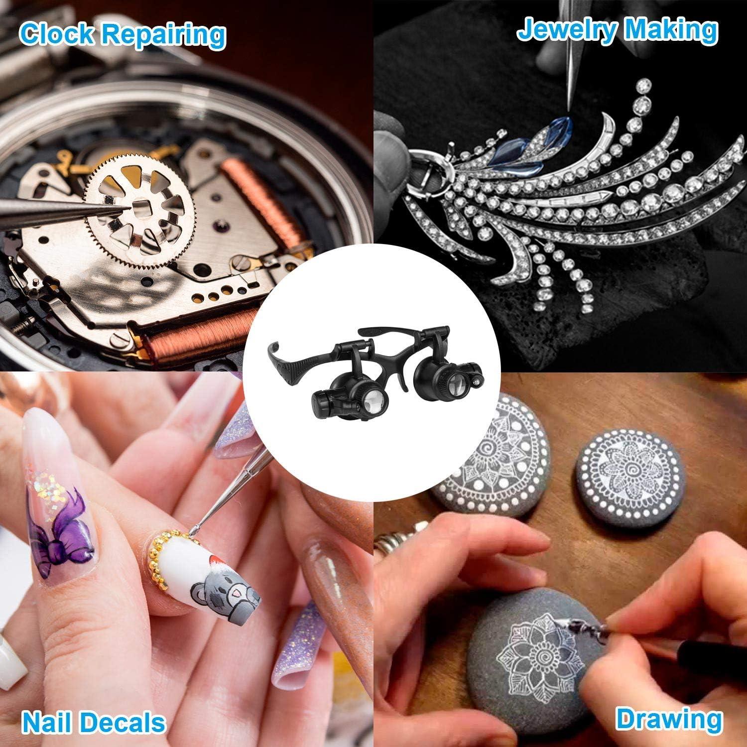 Lupa de Diadema Qooltek con 8 Lentes Intercambiables y LED