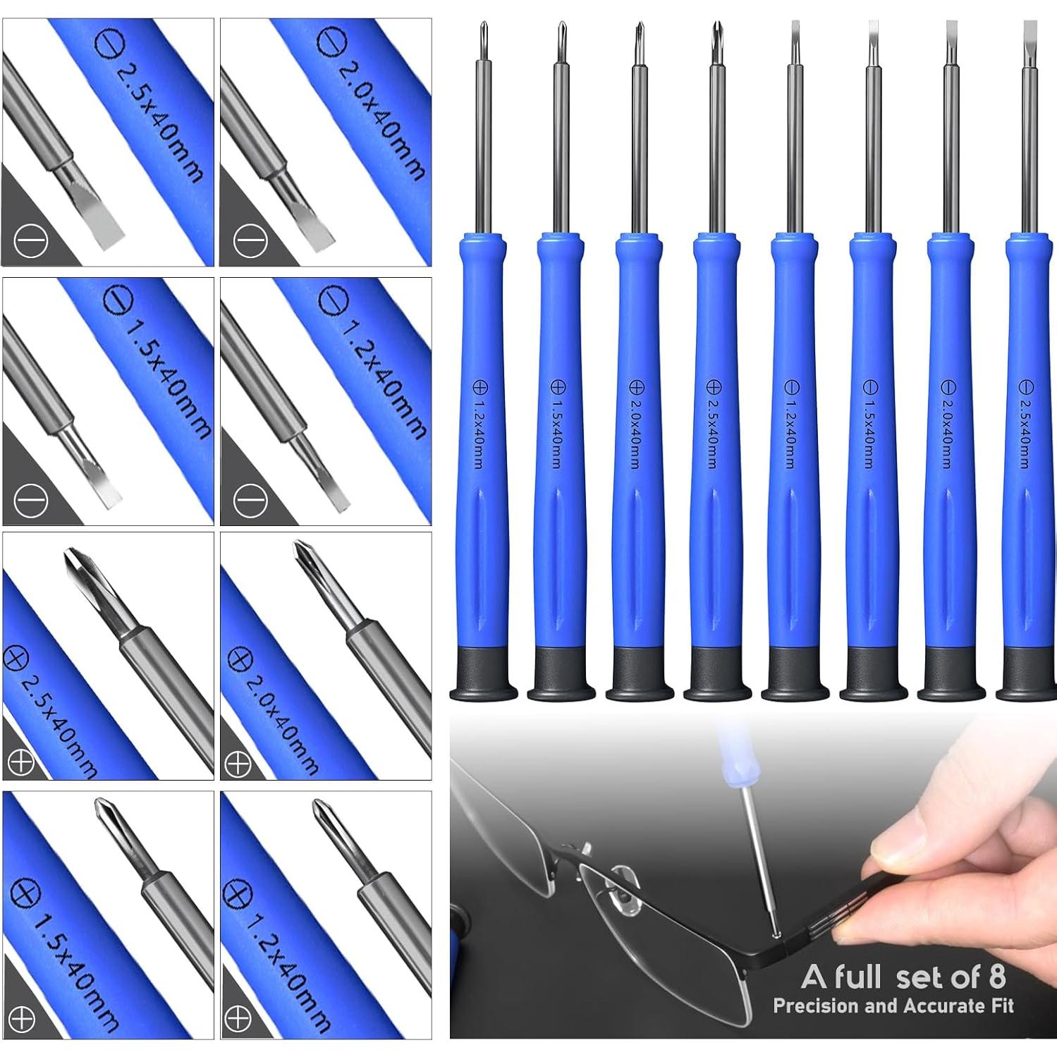 Kit de Reparación de Gafas MINGFIX con 8 Destornilladores y Estuche