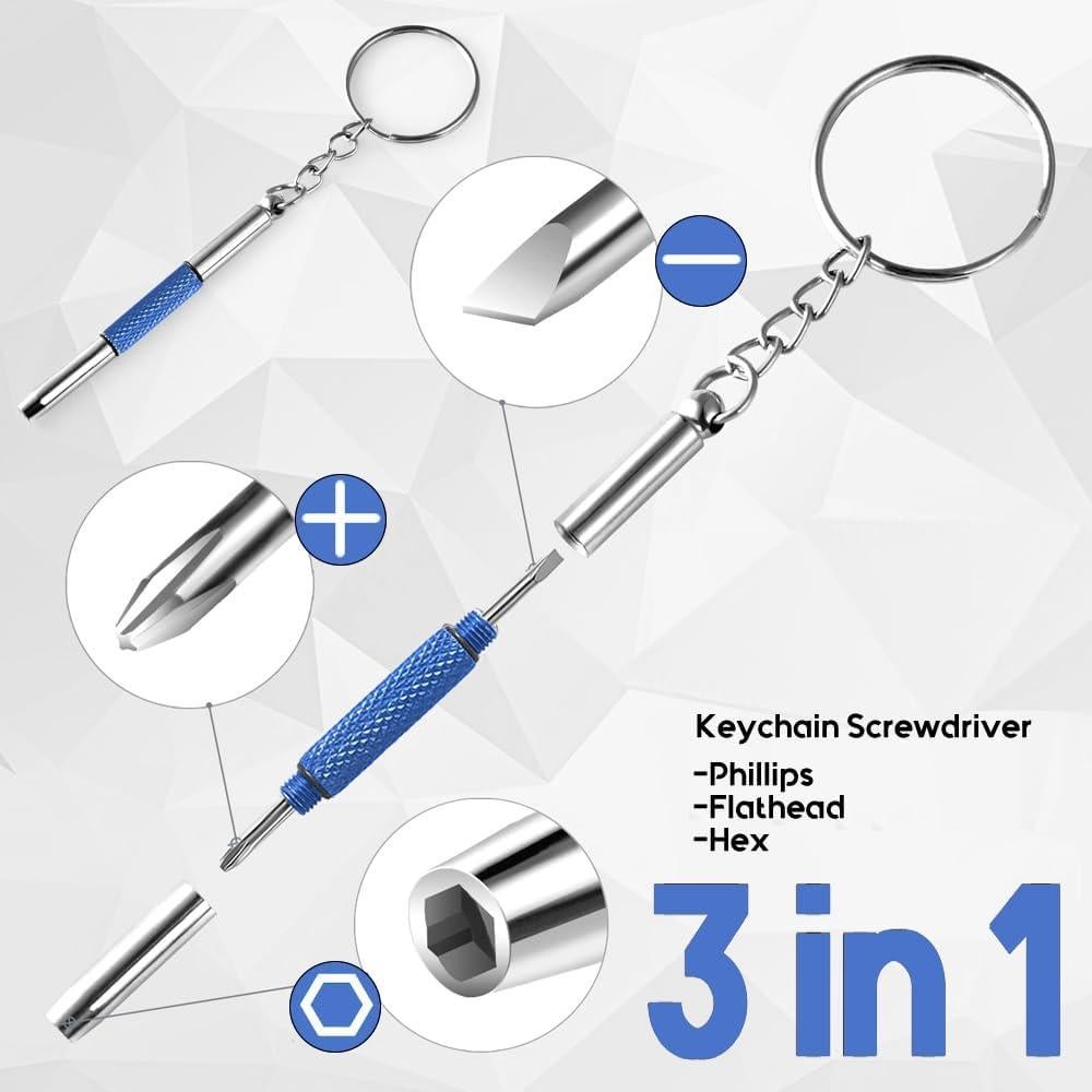 Kit de Reparación de Gafas MINGFIX con 8 Destornilladores y Estuche