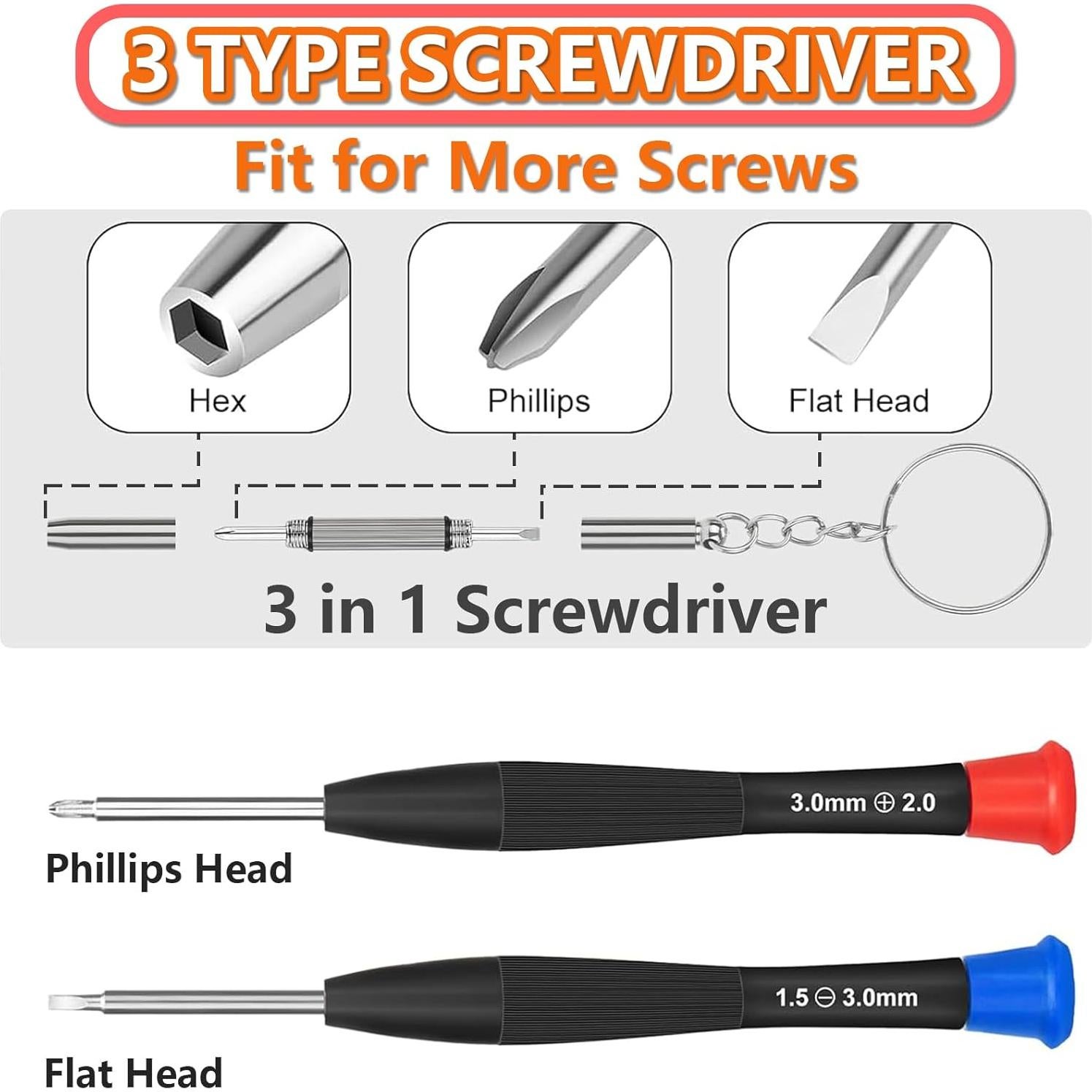 Kit de Reparación de Gafas NIFUYOP con Estuche y Herramientas