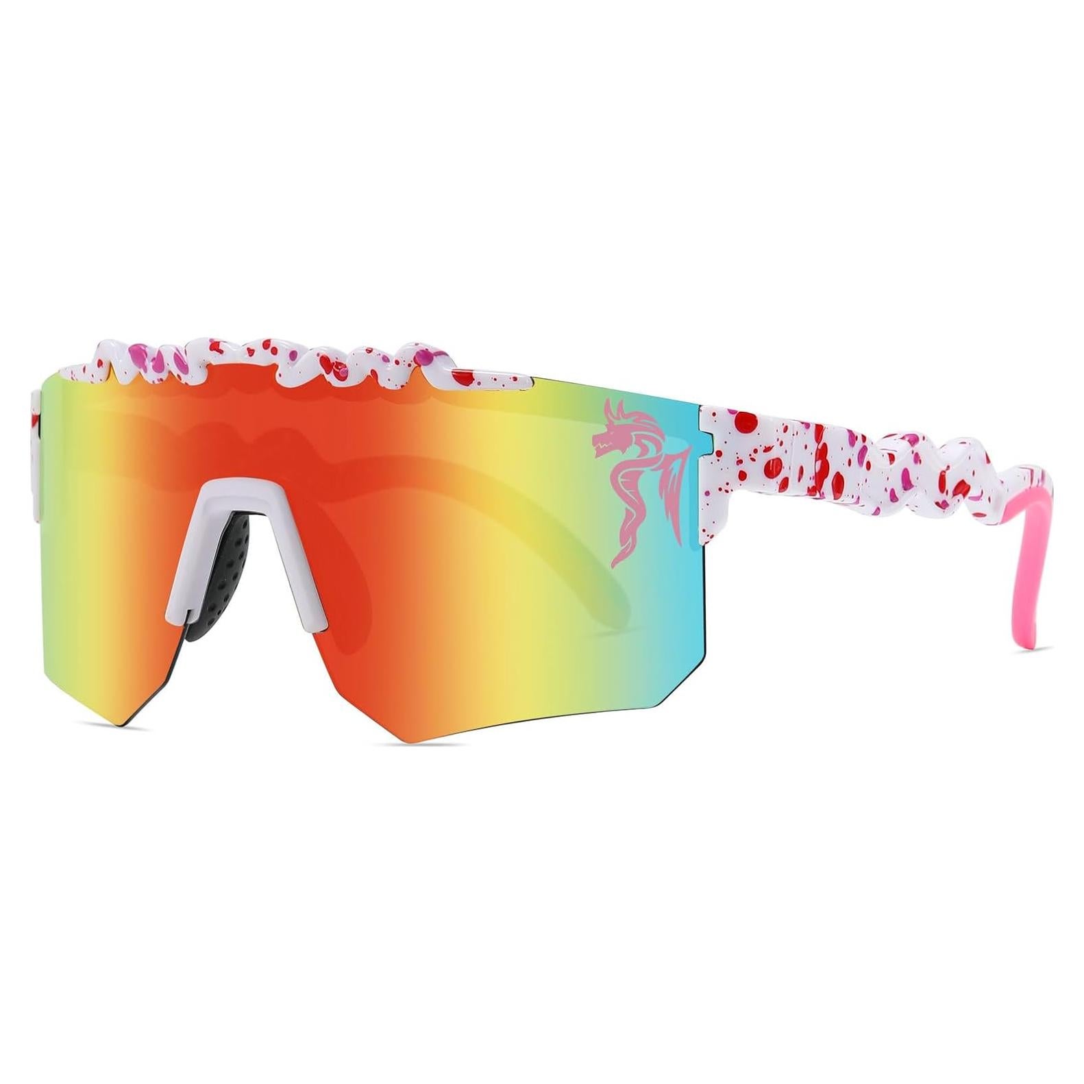 RICONE Two Sizes Cycling Sunglasses Polarized UV400 for Adults Youth Boys Girls Men Women Baseball Sports Glasses Outdoor