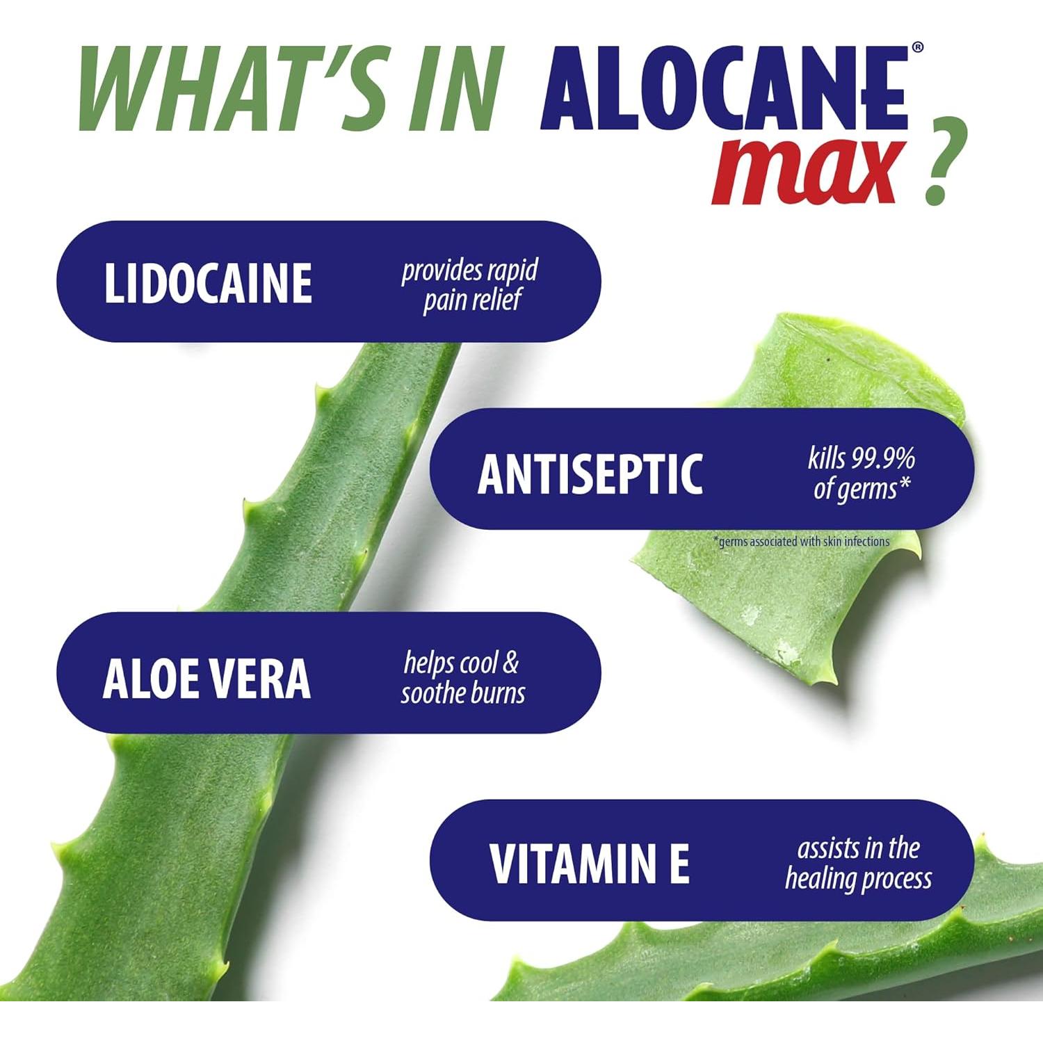 Alocane Gel de Quemaduras 118 ml - 4% Lidocaína Alivio Rápido