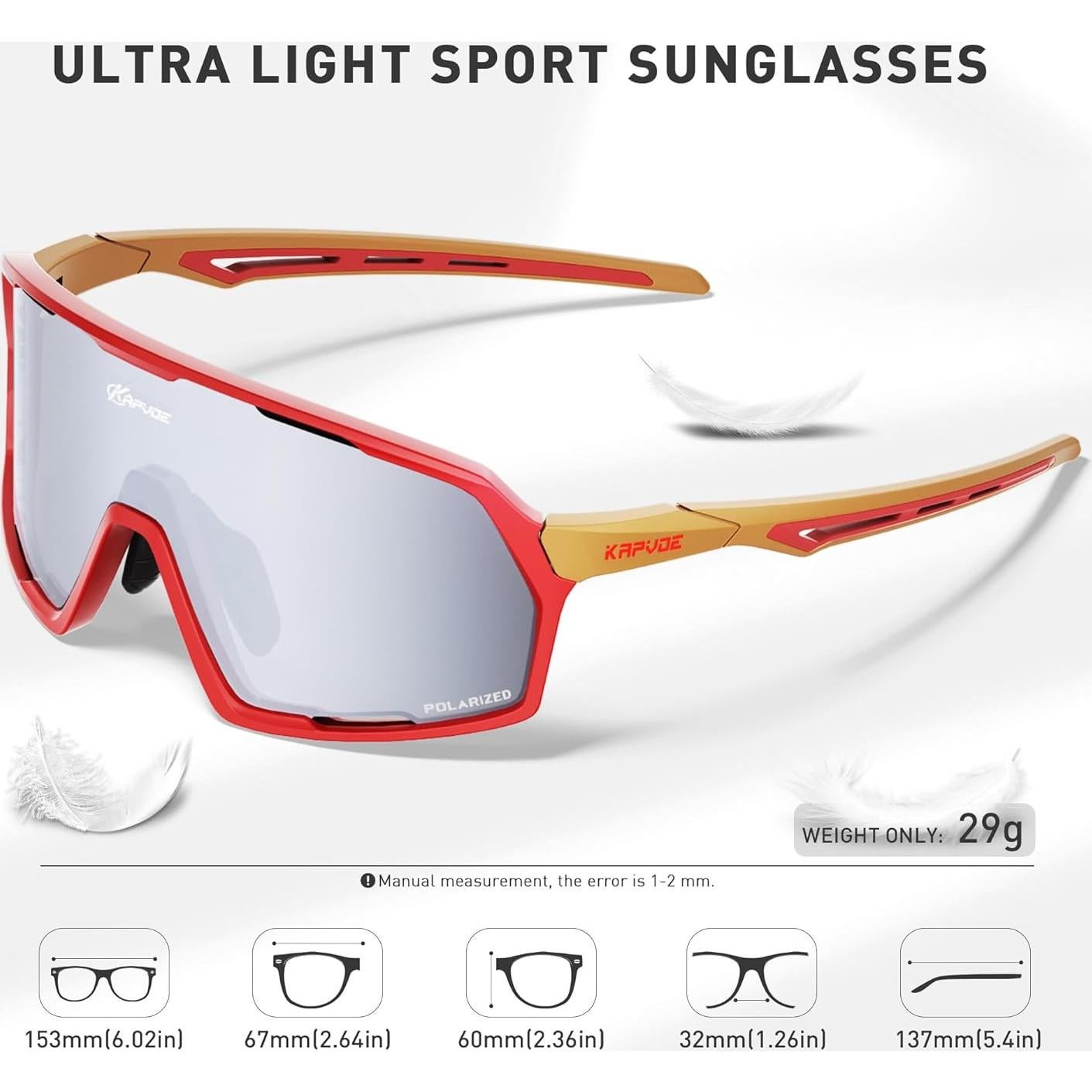 Gafas de Ciclismo KAPVOE K160 Polarizadas UV400 Unisex