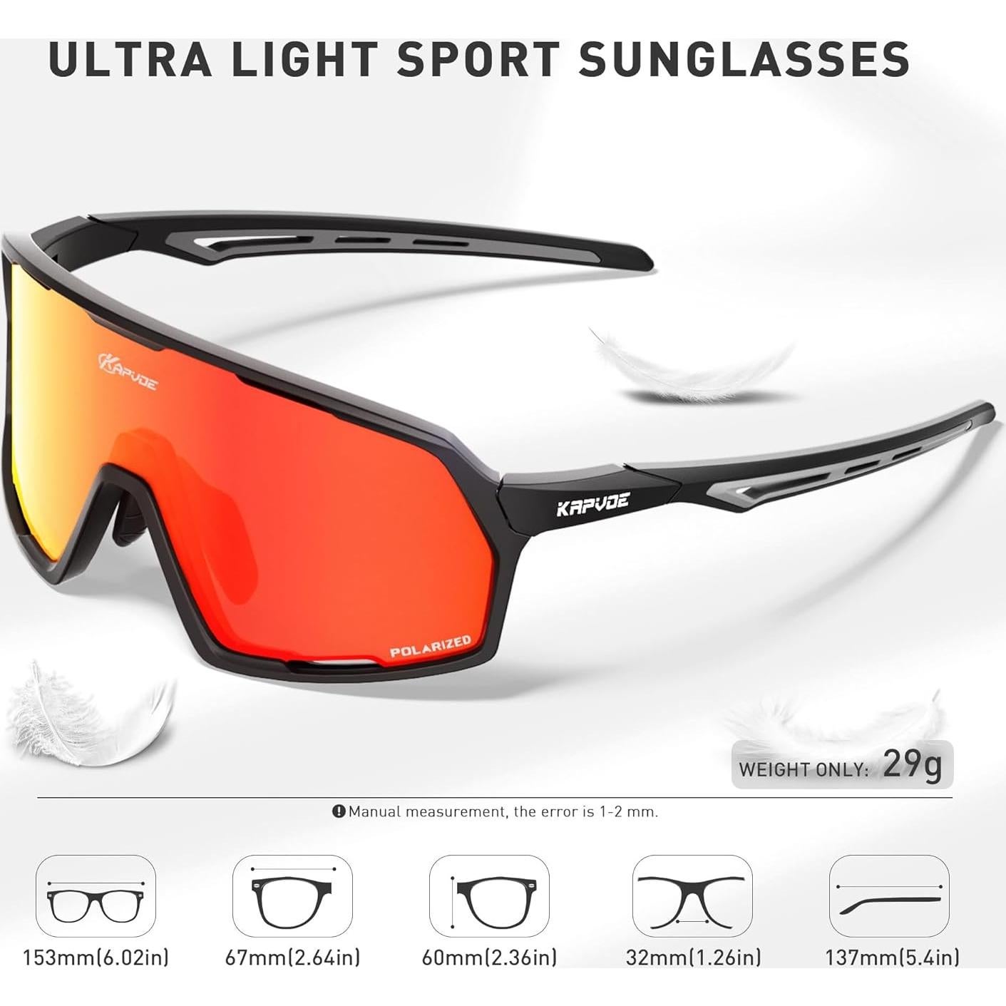Gafas de Ciclismo KAPVOE K160 Polarizadas UV400 Unisex