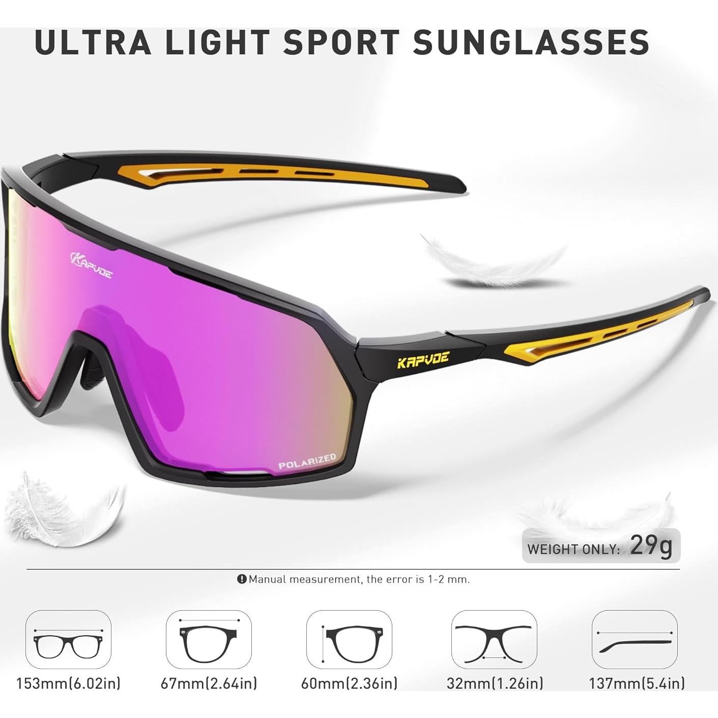 Gafas de Ciclismo KAPVOE K160 Polarizadas UV400 Unisex