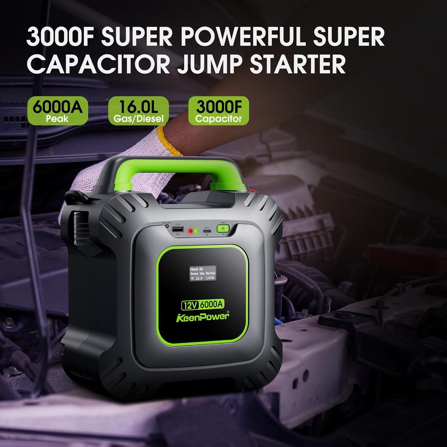 Arrancador de Salto KeenPower SC6000G PRO 6000A Sin Batería