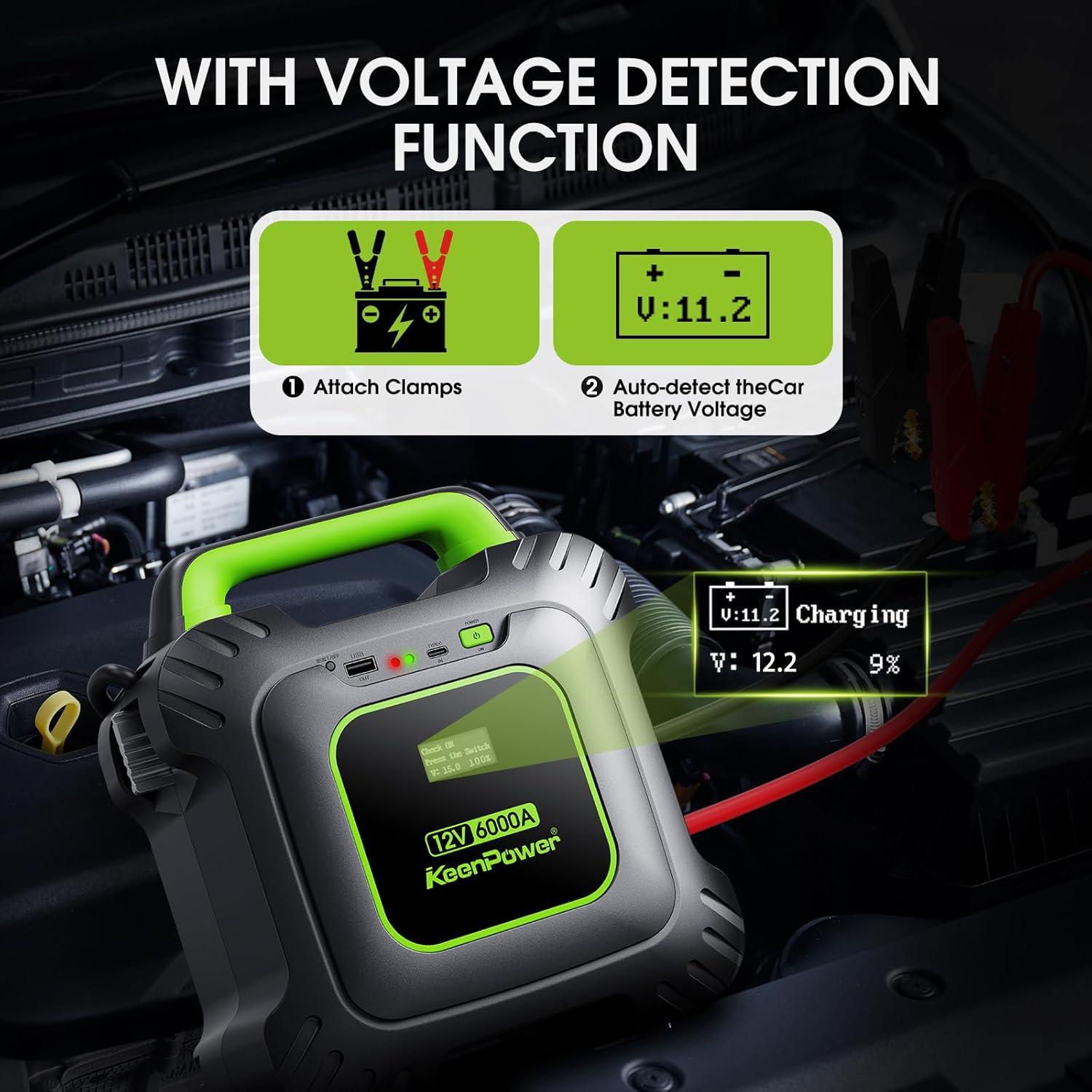 Arrancador de Salto KeenPower SC6000G PRO 6000A Sin Batería