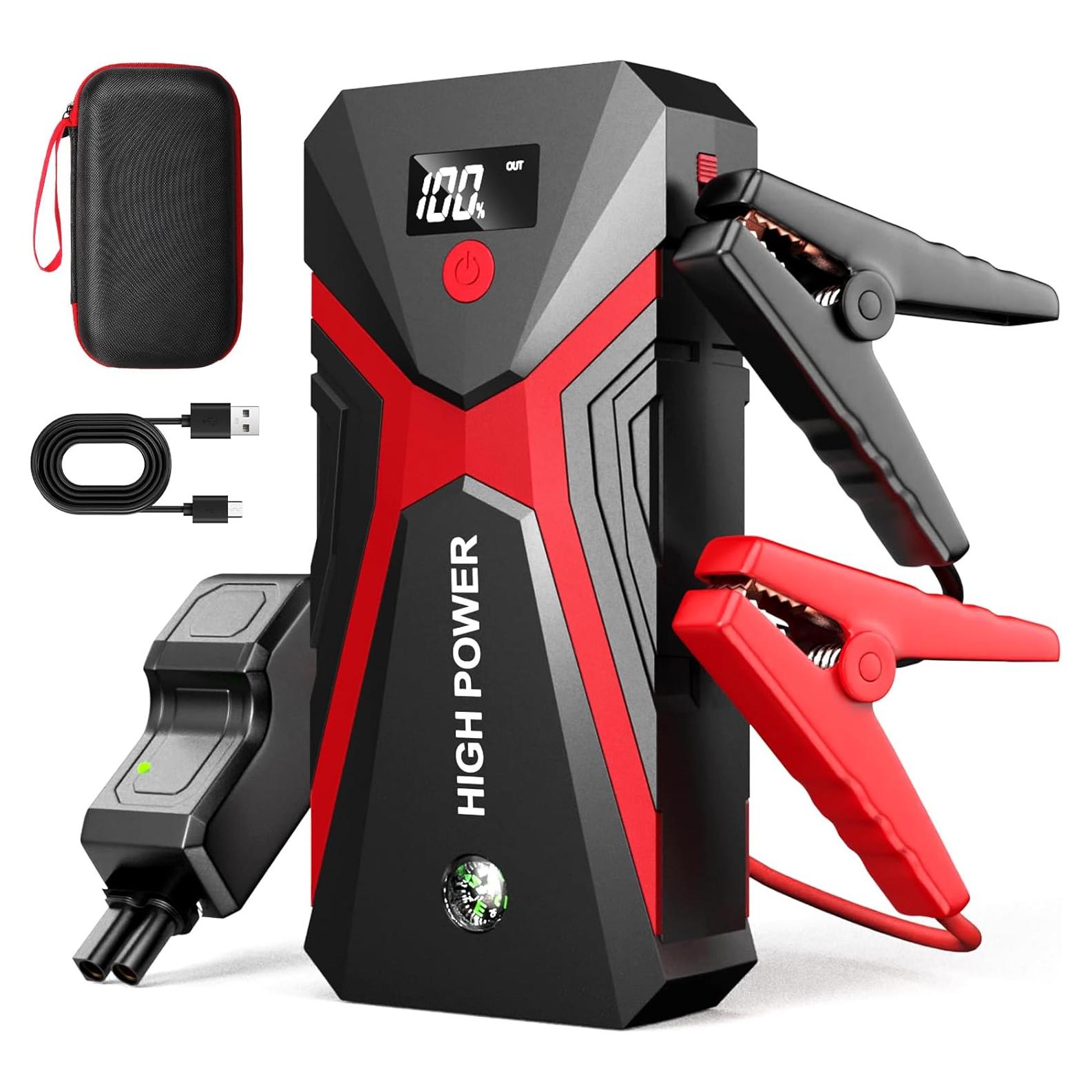 Arrancador de Batería Portátil NHOWIN F07 1600A con Linterna