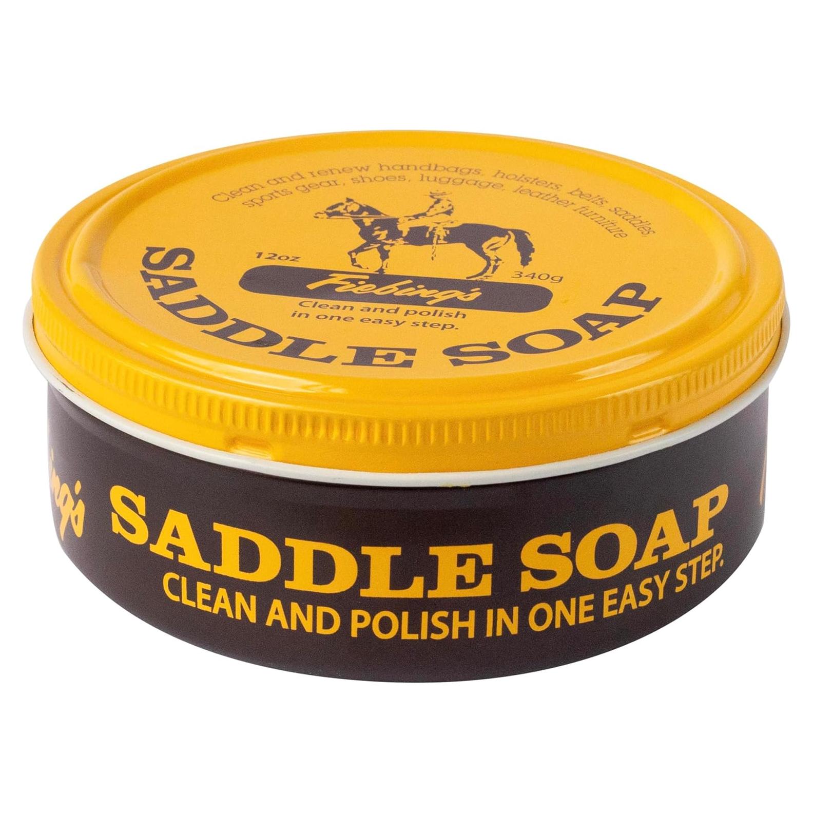 Jabón Amarillo Fiebing 340 g - Limpiador y Acondicionador de Cuero