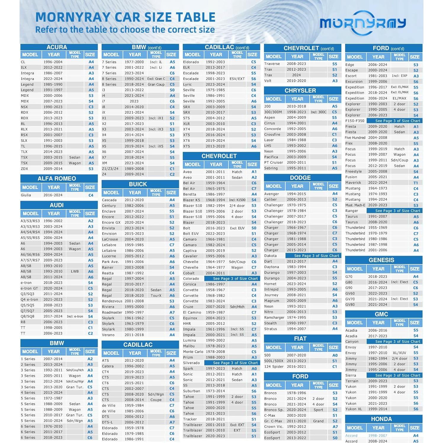 Funda de Coche Impermeable MORNYRAY Ajuste Universal Sedán 493-523 cm