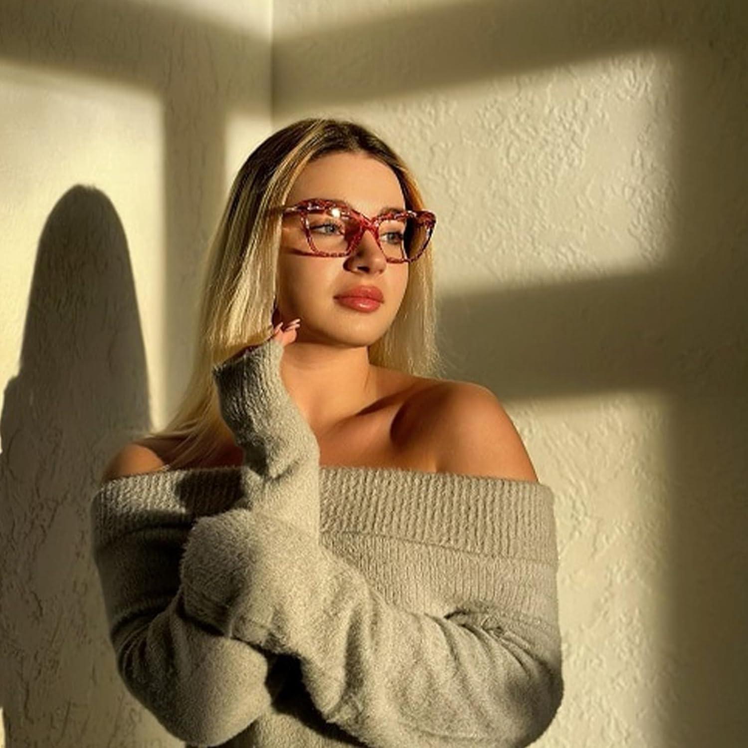 Gafas de luz azul Zeelool VFP0270 Cat Eye para mujeres