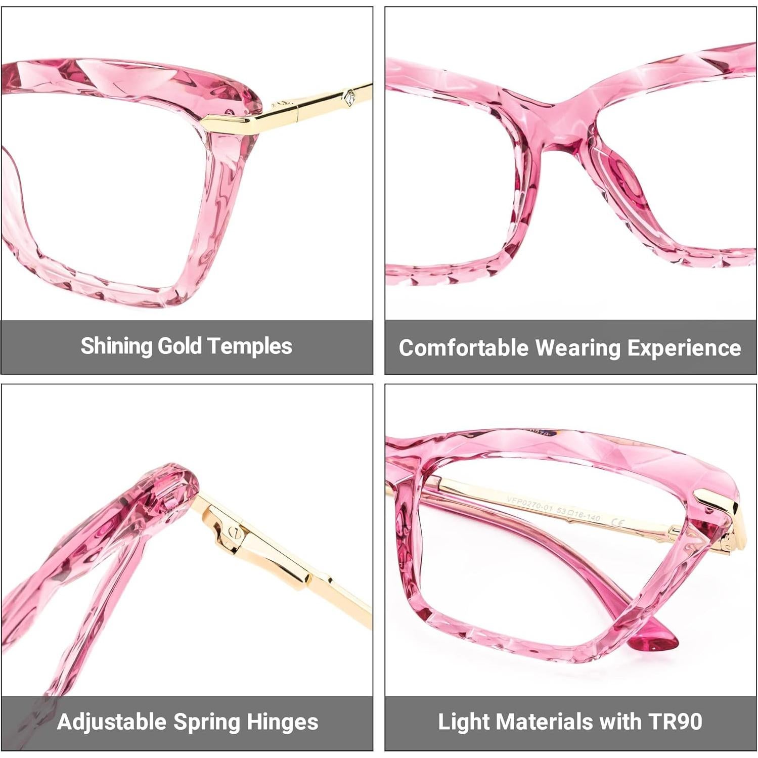 Gafas de luz azul Zeelool VFP0270 Cat Eye para mujeres