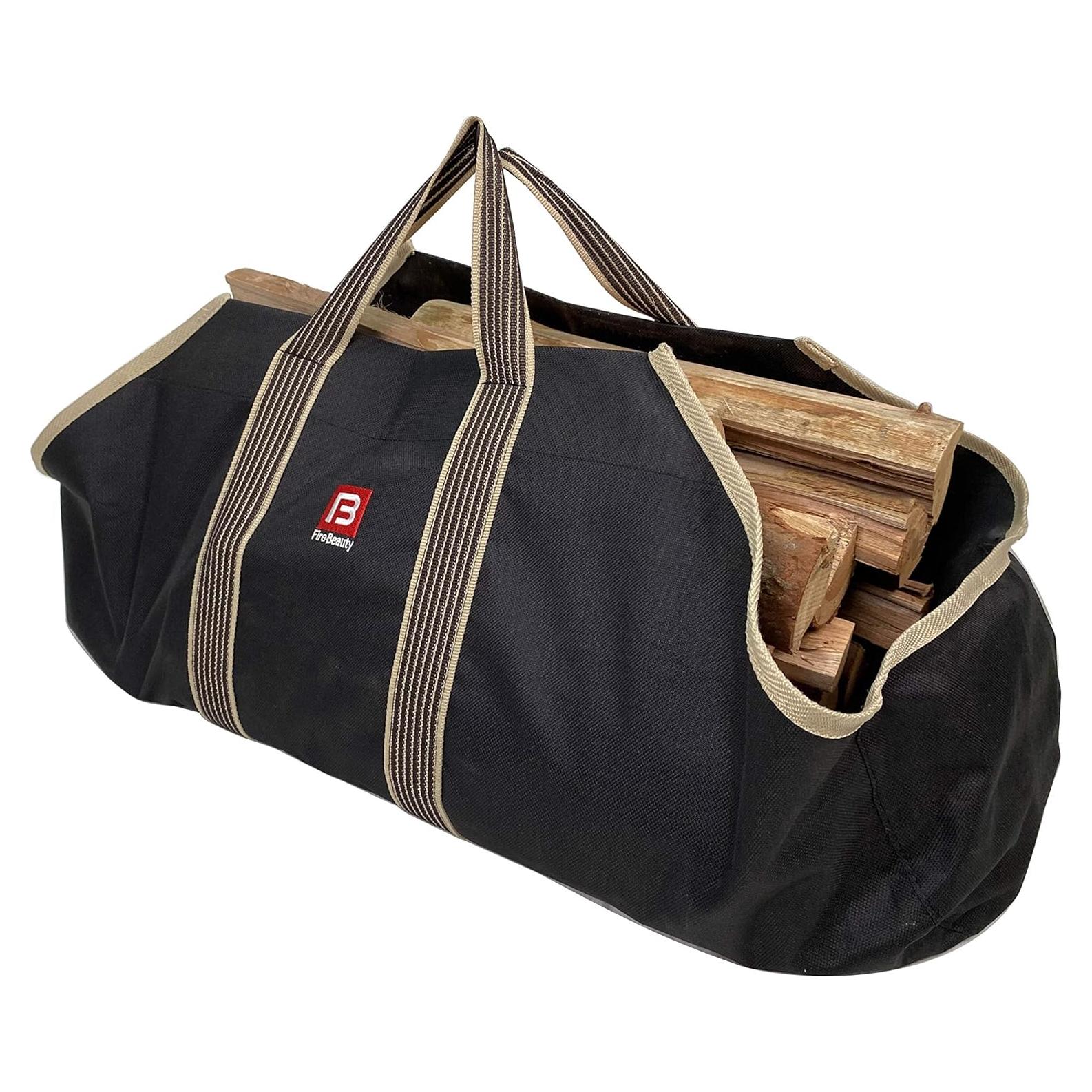 Bolsa de Lona Grande Fire Beauty para Transporte de Leña 93x45cm