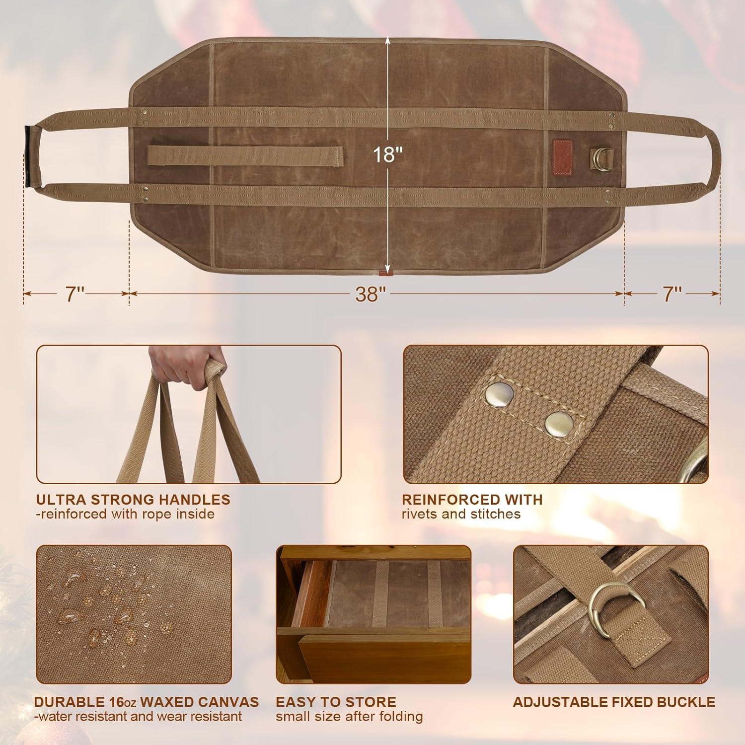 Bolsa de Transporte de Leña INNO STAGE Verde Caqui 100x47 cm