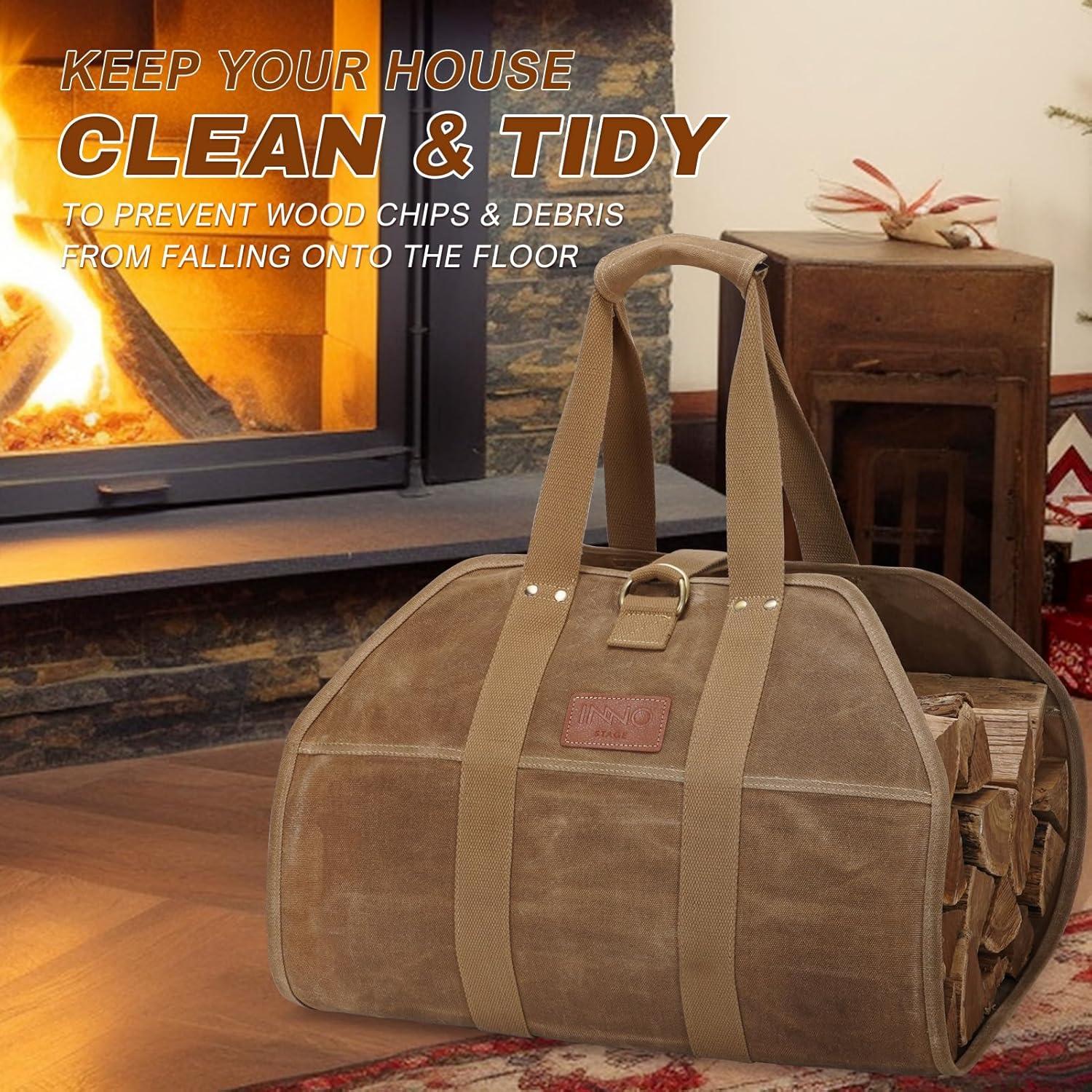 Bolsa de Transporte de Leña INNO STAGE Verde Caqui 100x47 cm