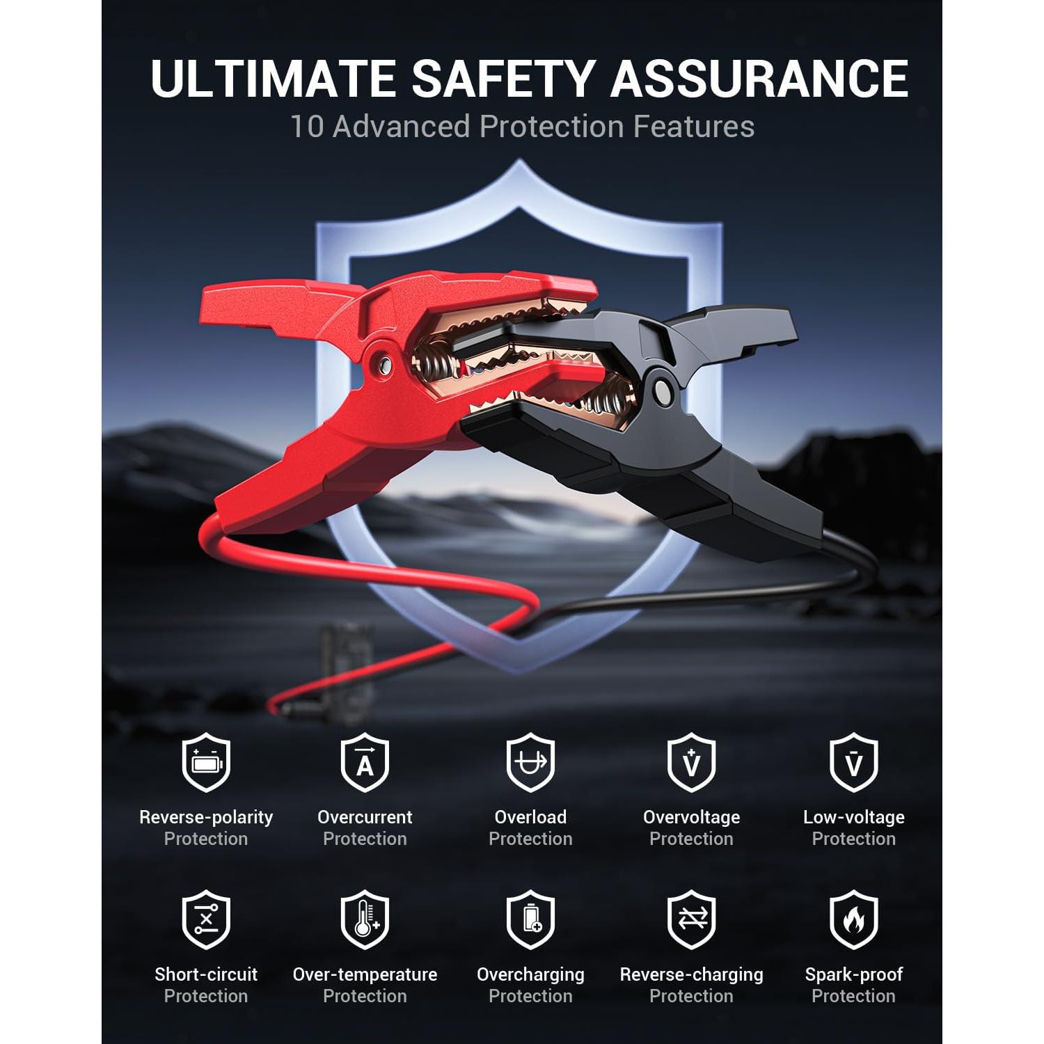 Arrancador de Batería AVAPOW A68 6000A USB Doble 12V