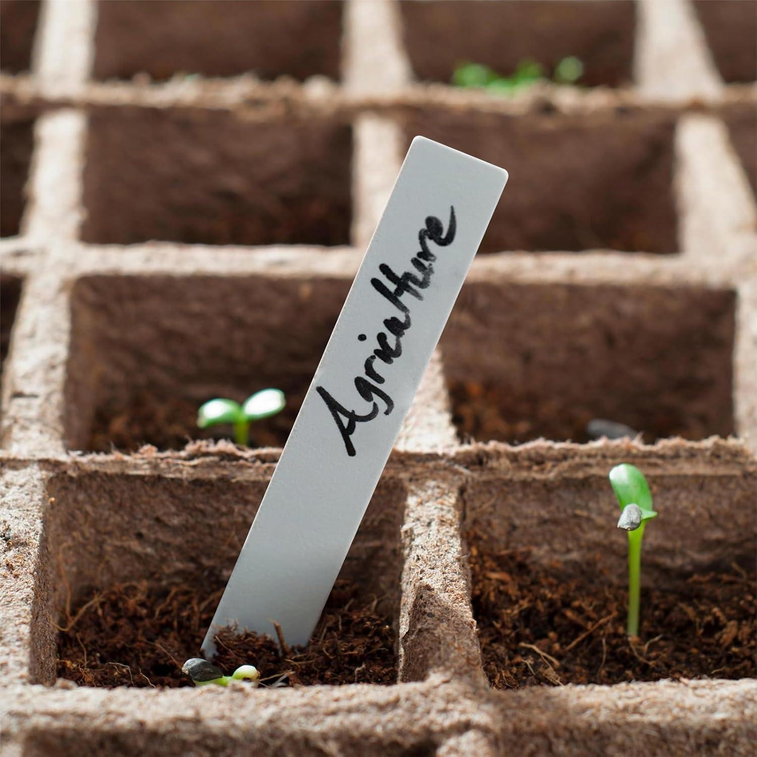 Etiquetas para Plantas Dalzom 300 Pcs PVC Impermeables Blancas