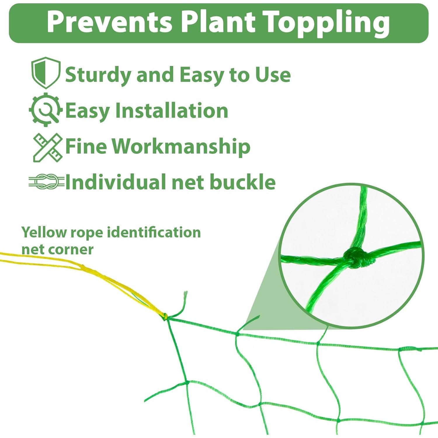 Malla de Enrejado Verde MAQIHAN 1.8x2.7m Soporte Plantas