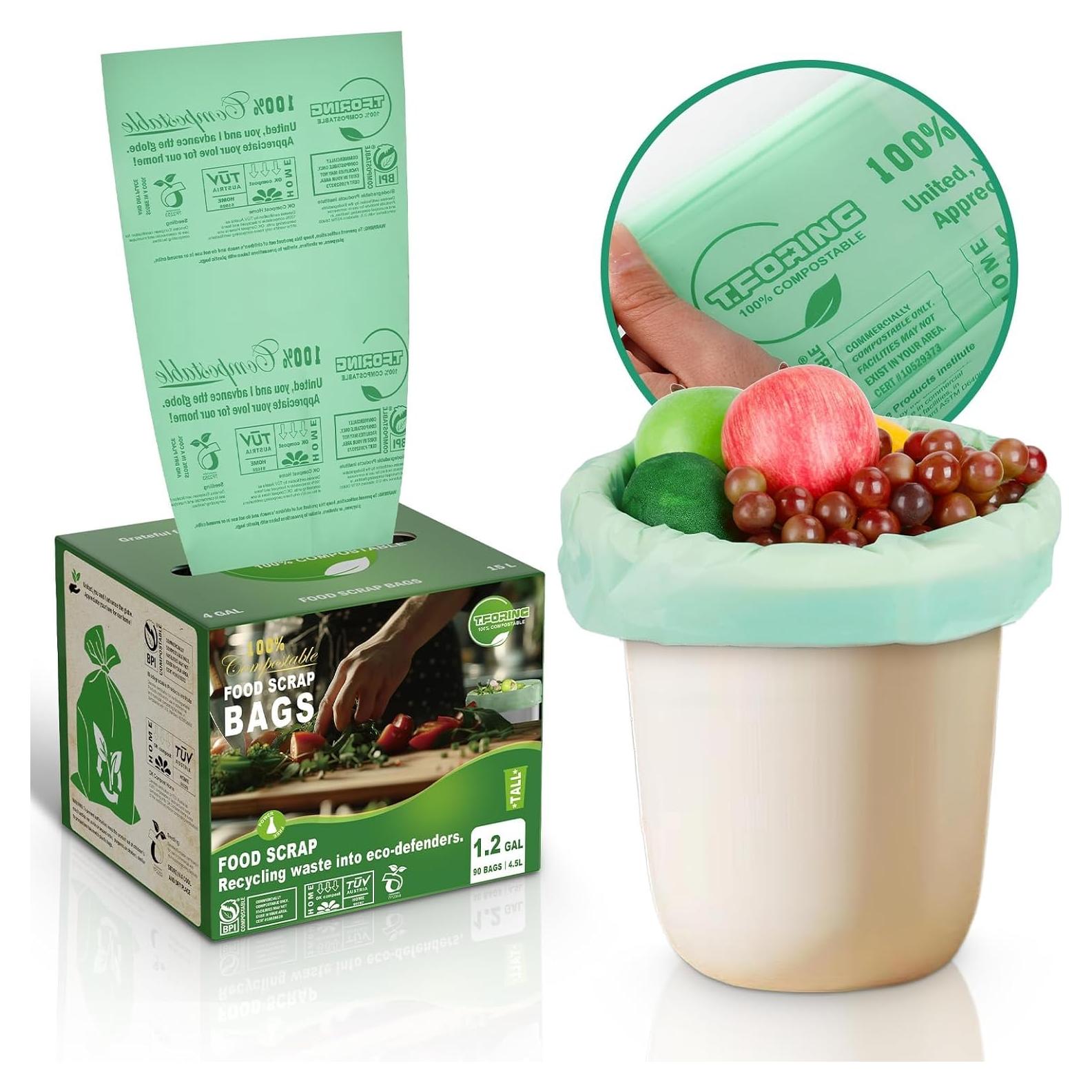 Bolsas de Compostaje T.FORING 1.2 Galones 80 Unidades Ecológicas