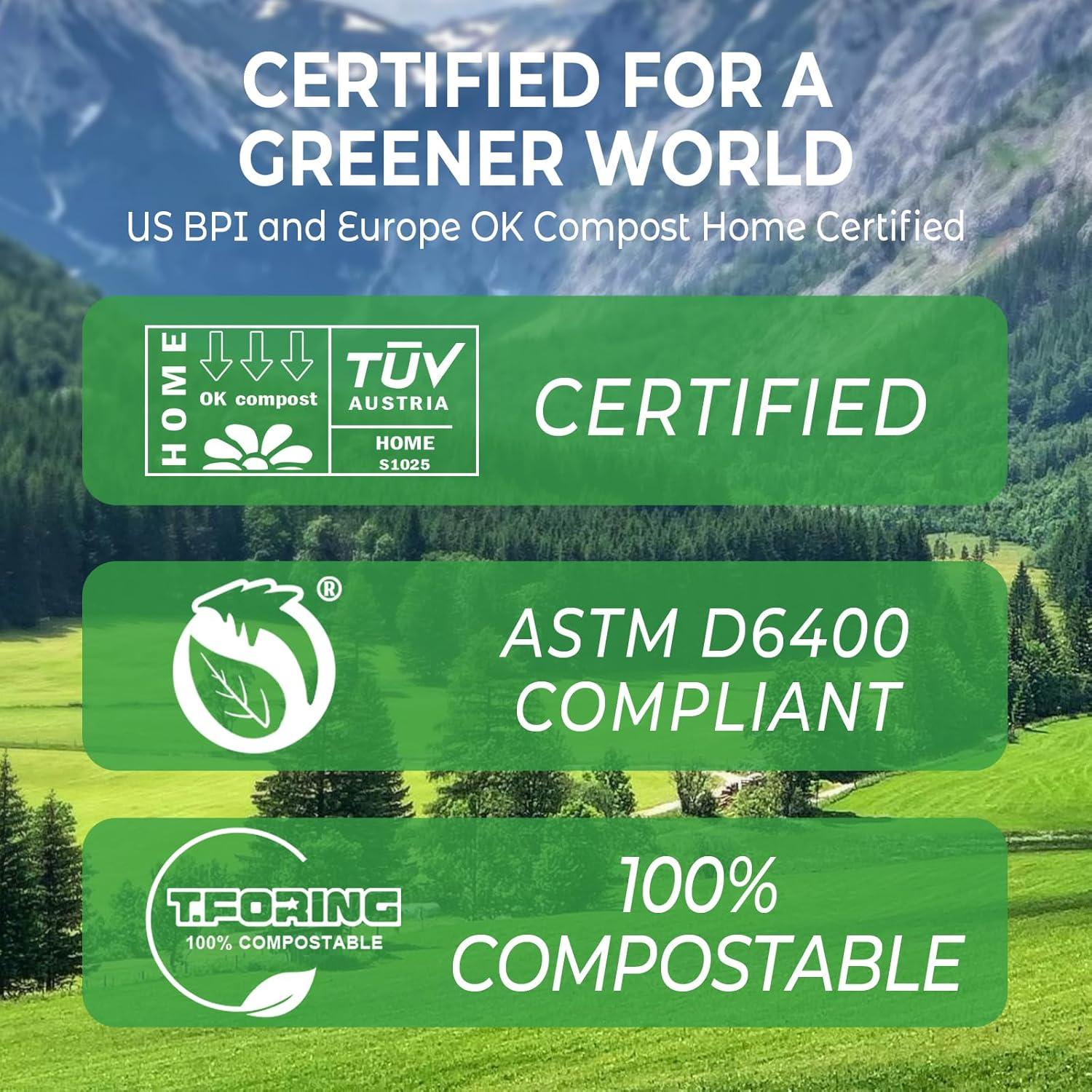 Bolsas de Compostaje T.FORING 1.2 Galones 80 Unidades Ecológicas