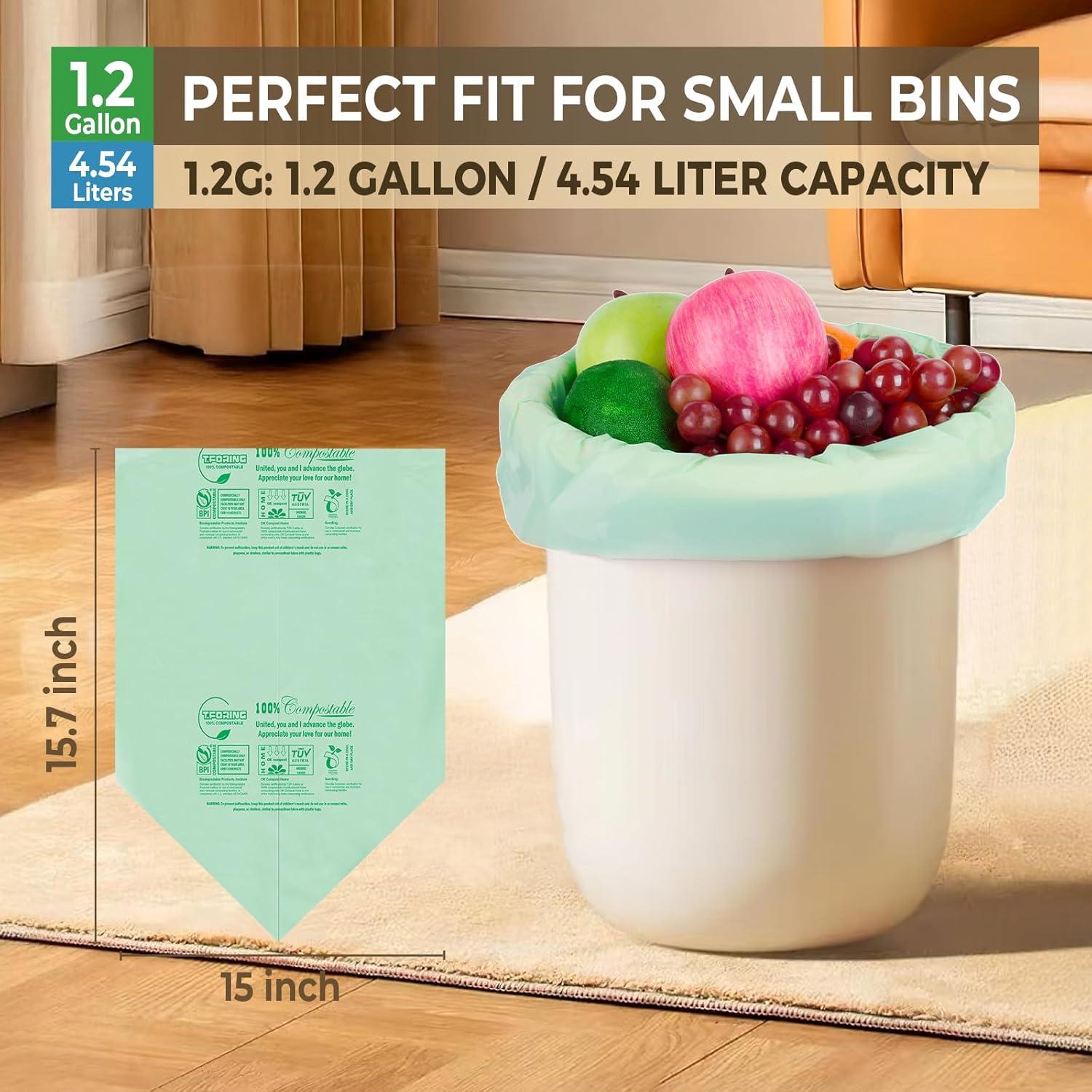 Bolsas de Compostaje T.FORING 1.2 Galones 80 Unidades Ecológicas