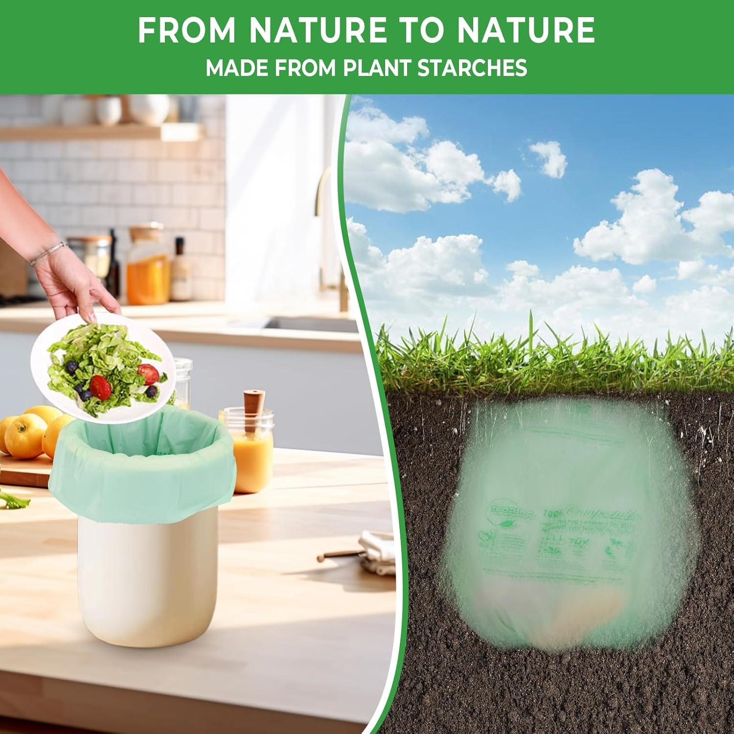 Bolsas de Compostaje T.FORING 1.2 Galones 80 Unidades Ecológicas