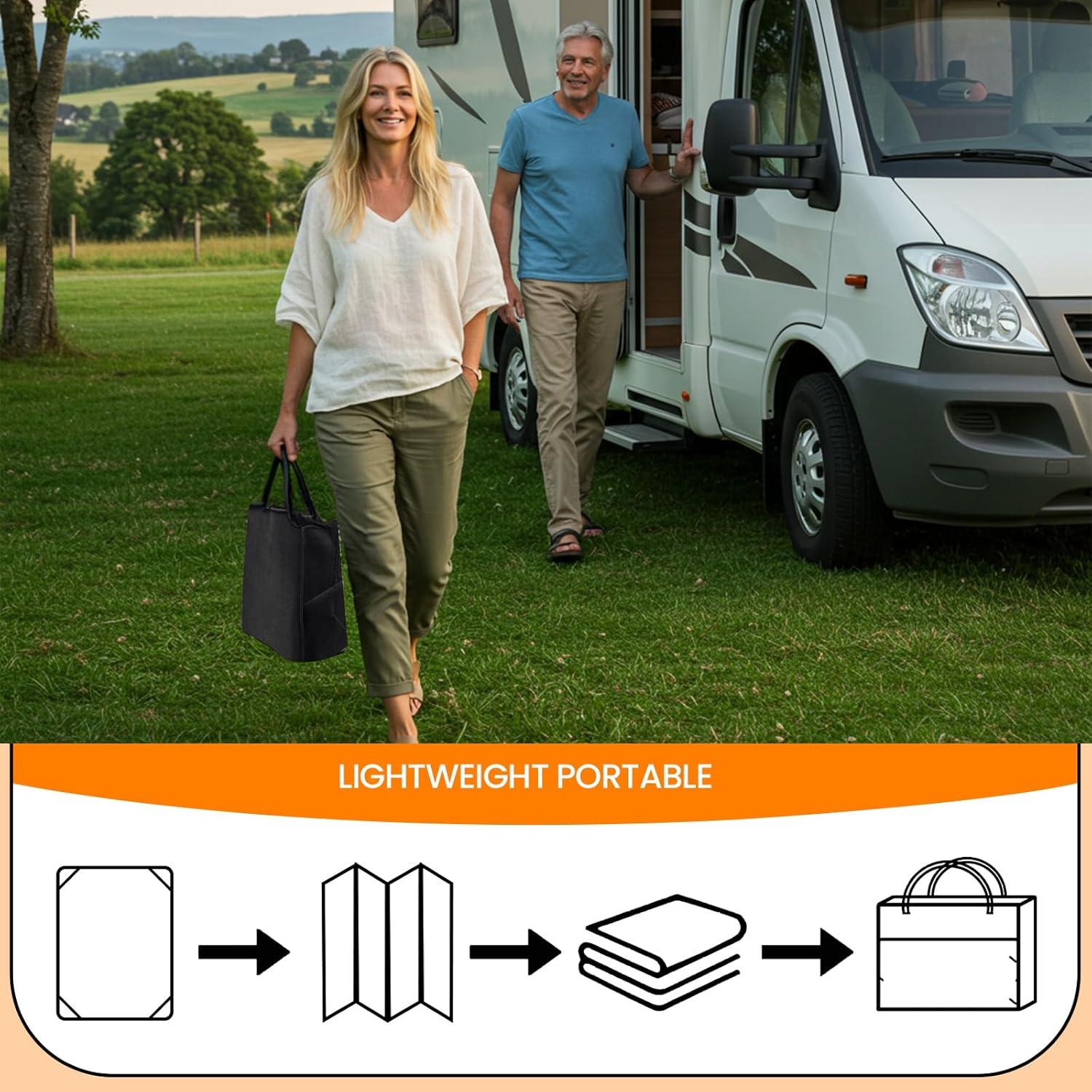 Alfombra Reversible BUPPLEE 5x8 ft (1.52x2.44 m) Exterior UV