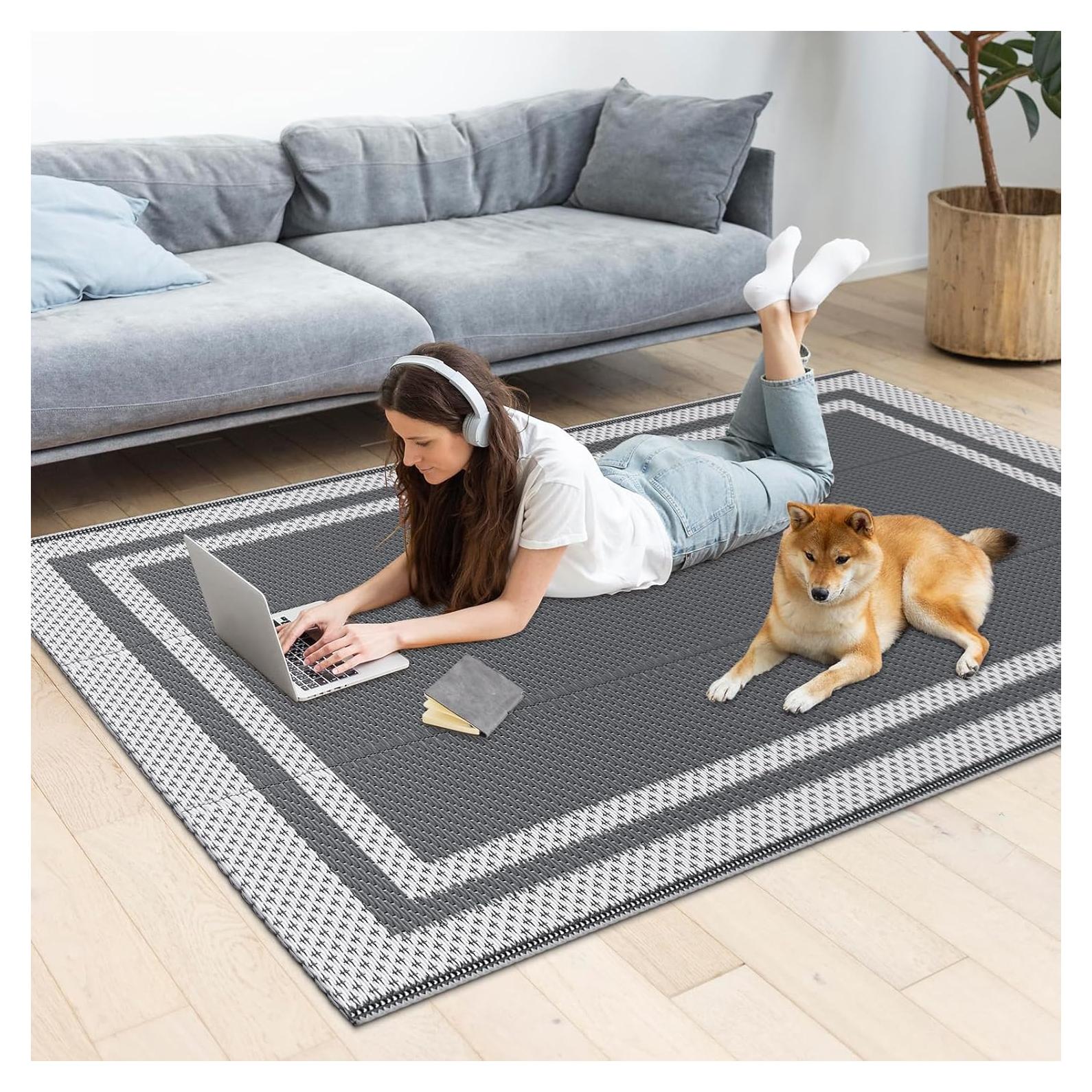 Alfombra Exterior Reversible TendenciasFelices 1.22x1.83m Impermeable