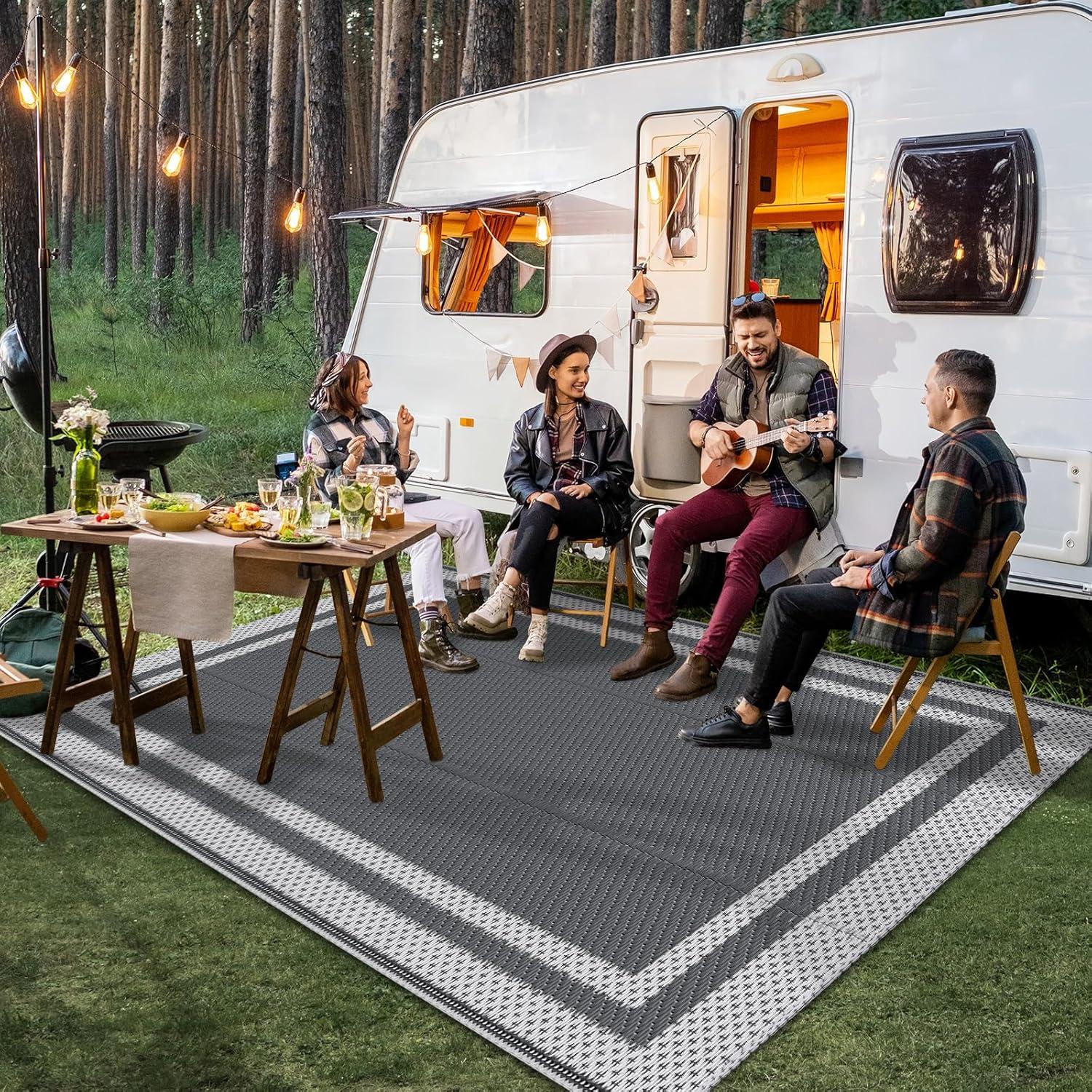 Alfombra Exterior Reversible TendenciasFelices 1.22x1.83m Impermeable