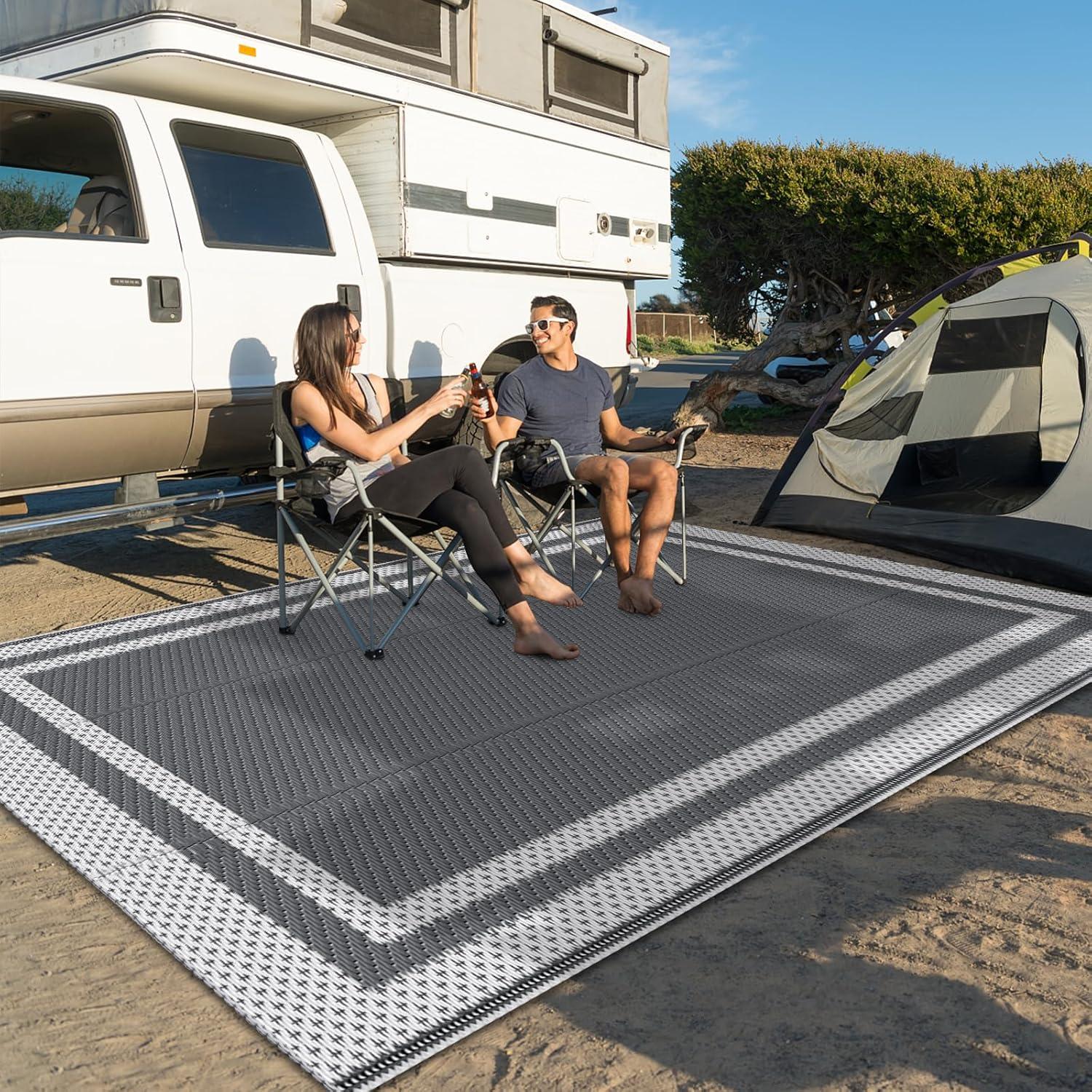 Alfombra Exterior Reversible TendenciasFelices 1.22x1.83m Impermeable