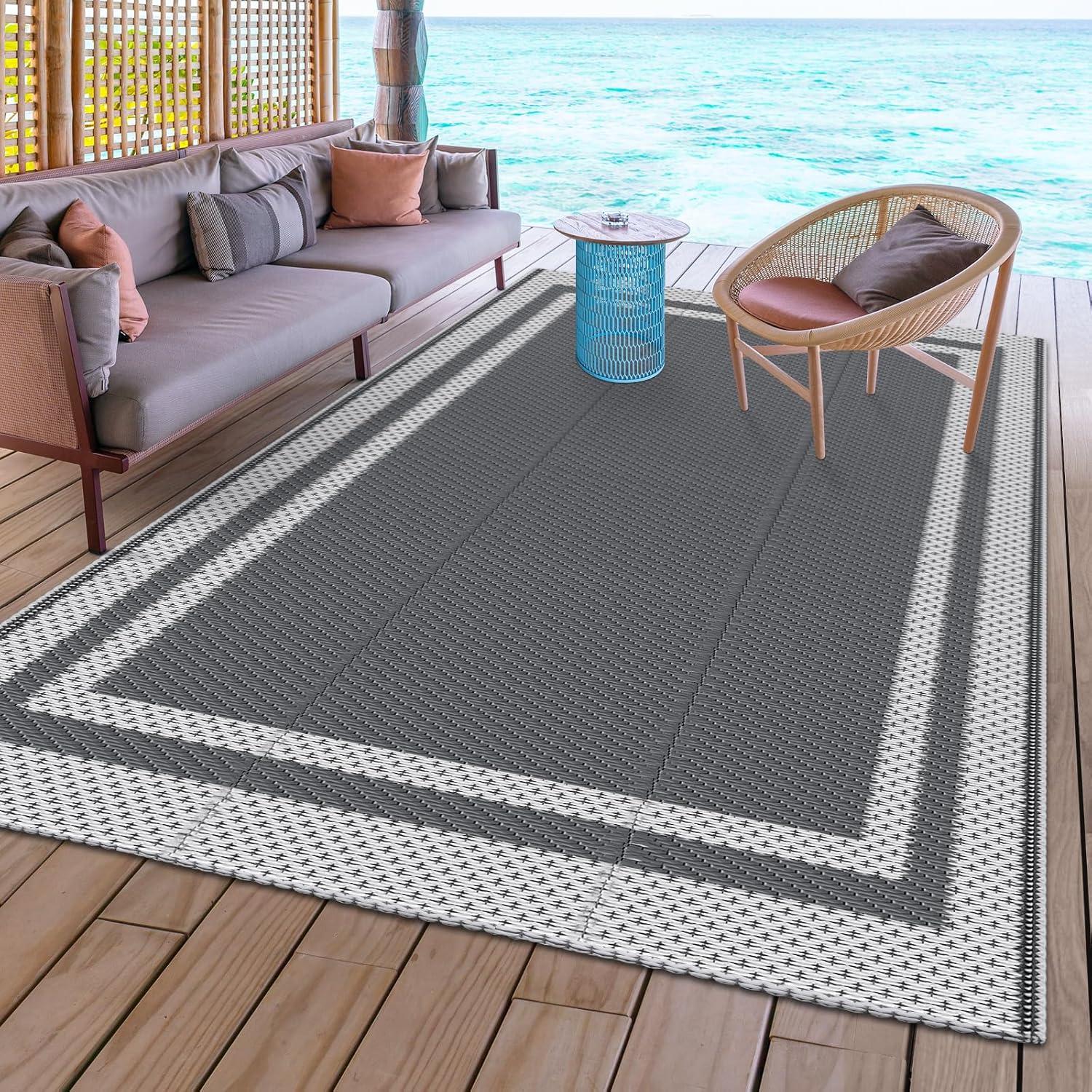 Alfombra Exterior Reversible TendenciasFelices 1.22x1.83m Impermeable