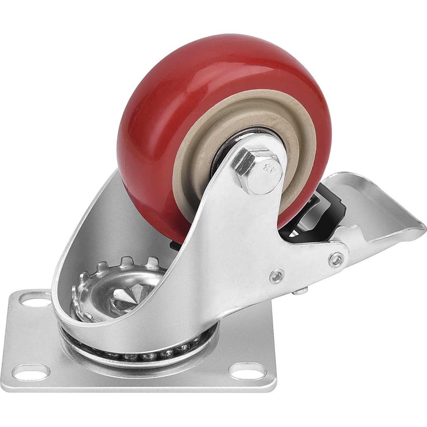 Ruedas Giratorias de 7.6 cm TABKEER con Freno, Carga 726 kg