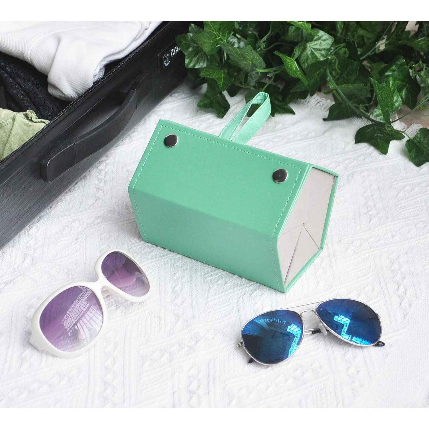 Organizador de Gafas Kenpal Plegable 5 Compartimentos Verde