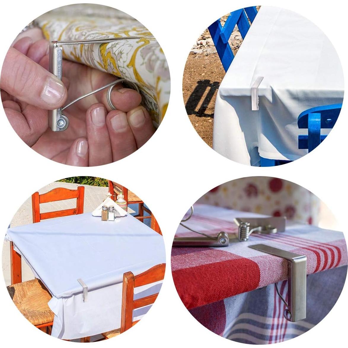 Pinzas para Manteles Latomex Acero Inoxidable 12 Piezas 7x6cm