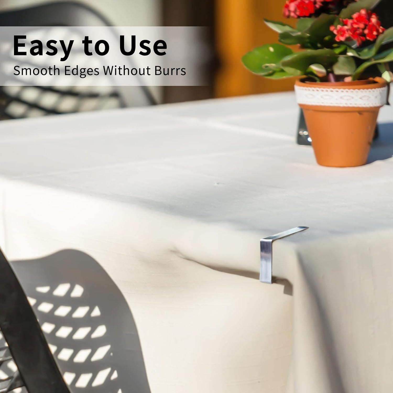 Clips para Manteles ALLTOP - Acero Inoxidable, Paquete de 12