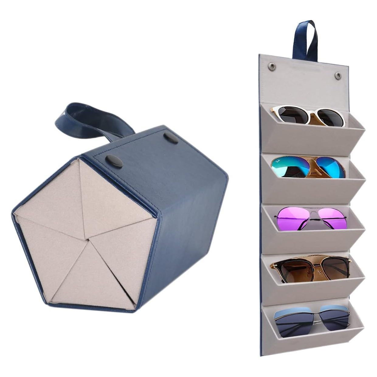 Organizador de Gafas Kenpal Plegable 5 Compartimentos Navy
