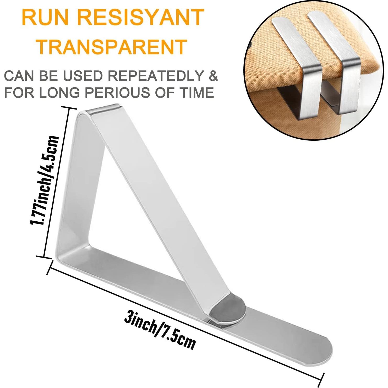 60 Clips para Manteles DHYLRICHER de Acero Inoxidable