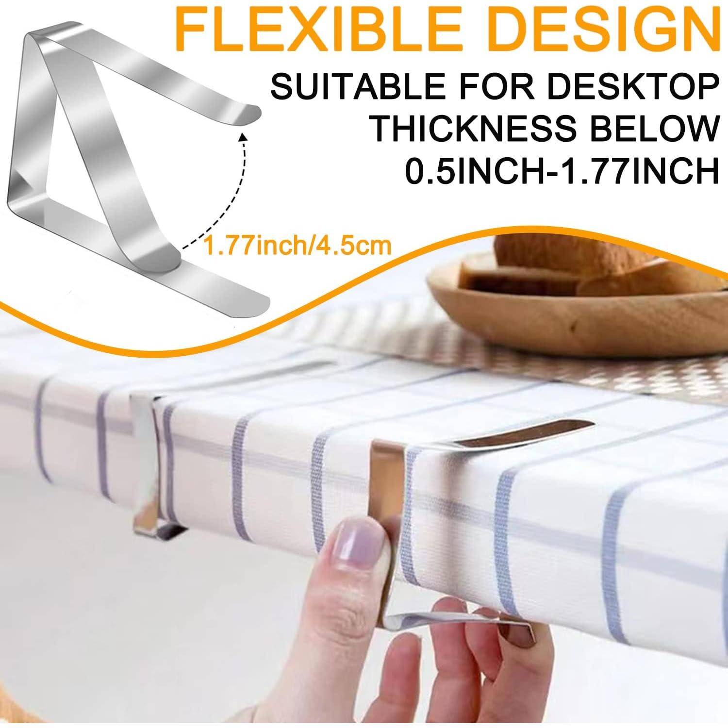 60 Clips para Manteles DHYLRICHER de Acero Inoxidable