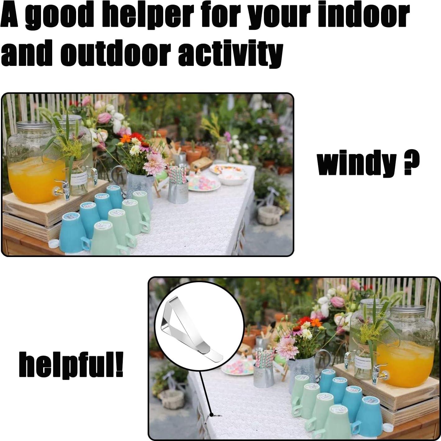 60 Clips para Manteles DHYLRICHER de Acero Inoxidable